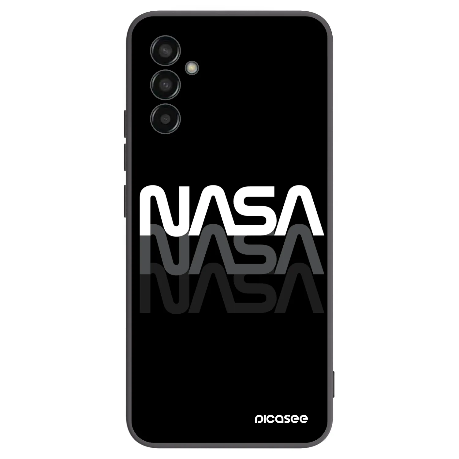 Picasee silikonový černý obal pro Samsung Galaxy M13 M135F - NASA Triple