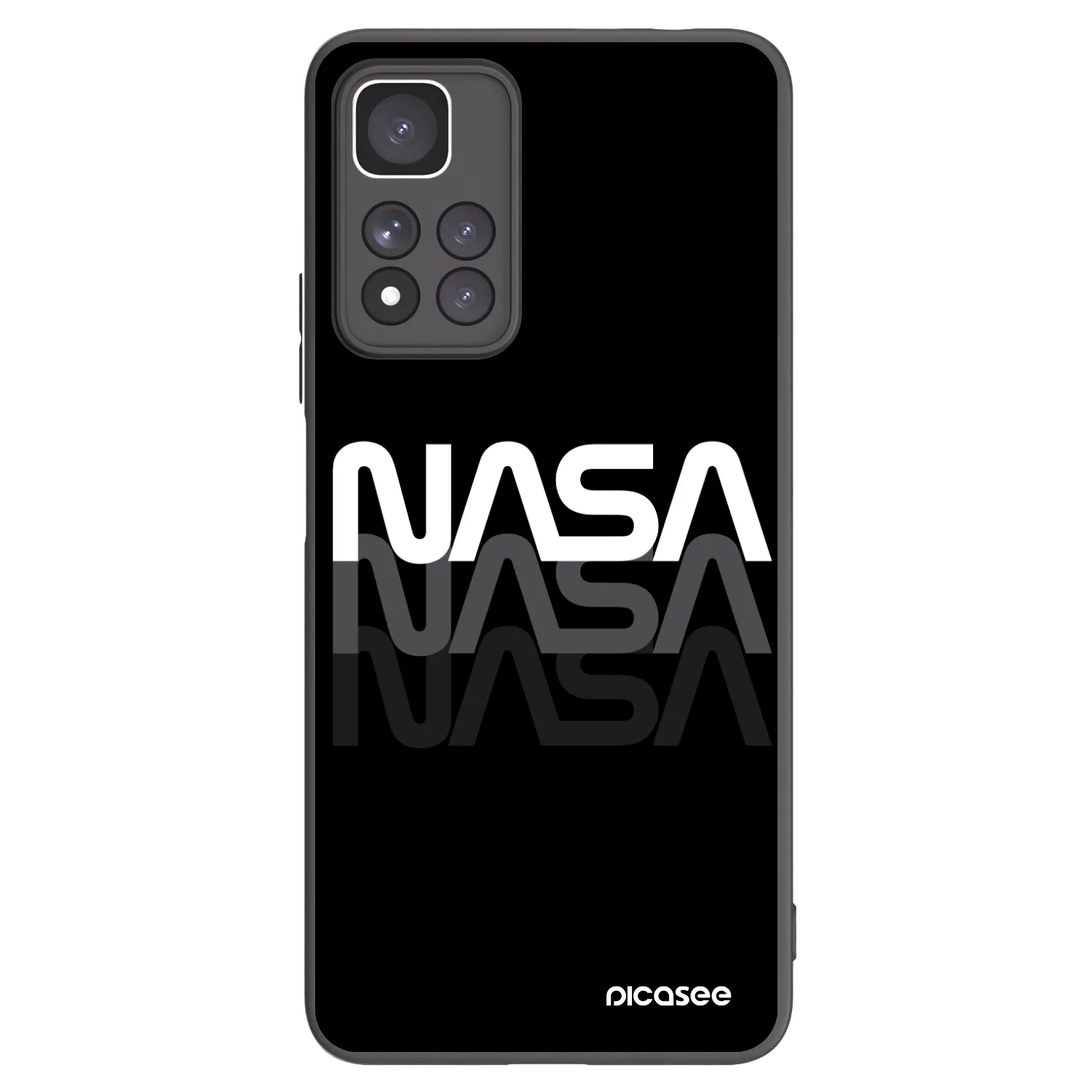 Picasee silikonový černý obal pro Xiaomi Redmi Note 11 Pro+ 5G - NASA Triple