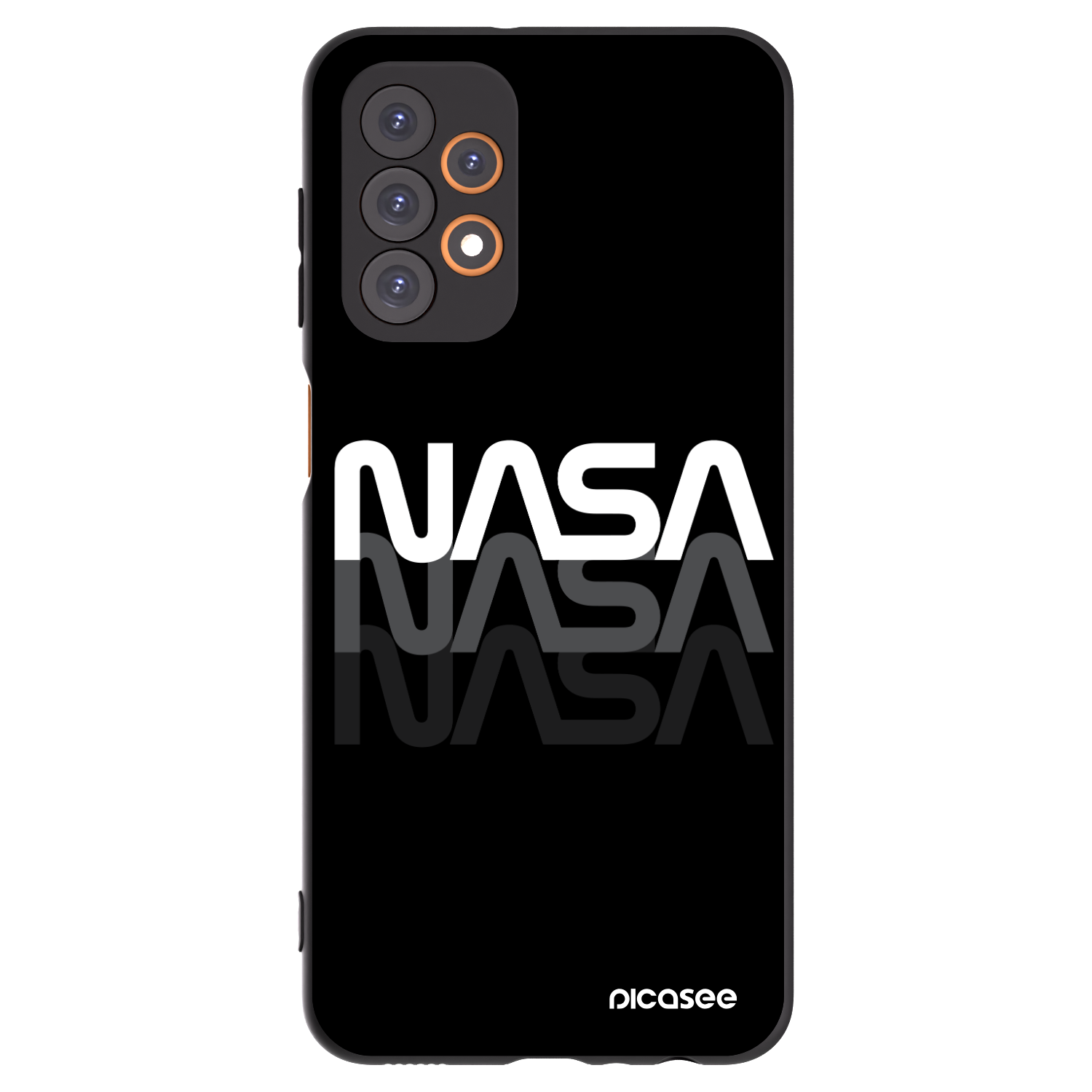 Picasee silikonový černý obal pro Samsung Galaxy A23 A236B 5G - NASA Triple