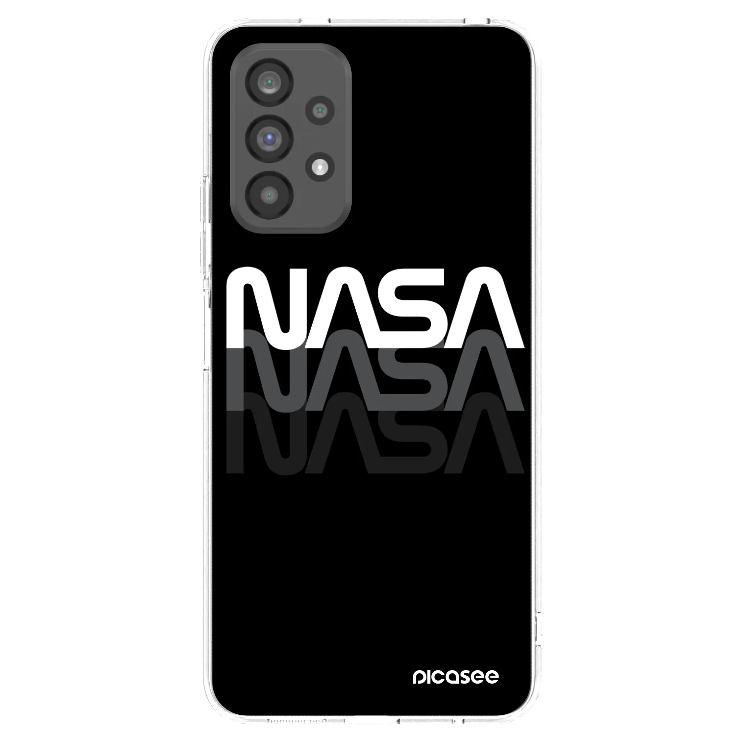 Picasee silikonový průhledný obal pro Samsung Galaxy A73 5G - NASA Triple