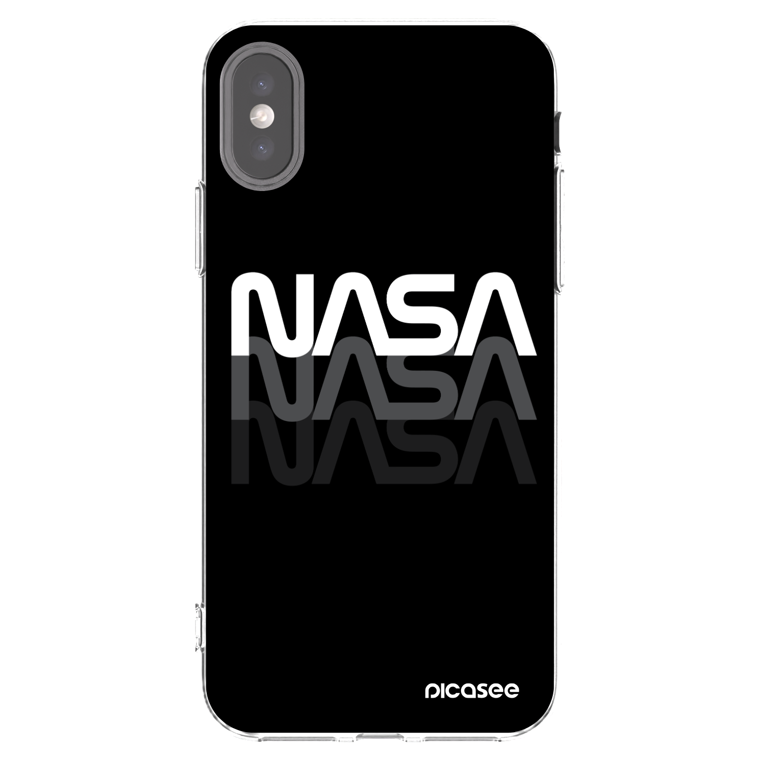 Picasee silikonový průhledný obal pro Apple iPhone X/XS - NASA Triple