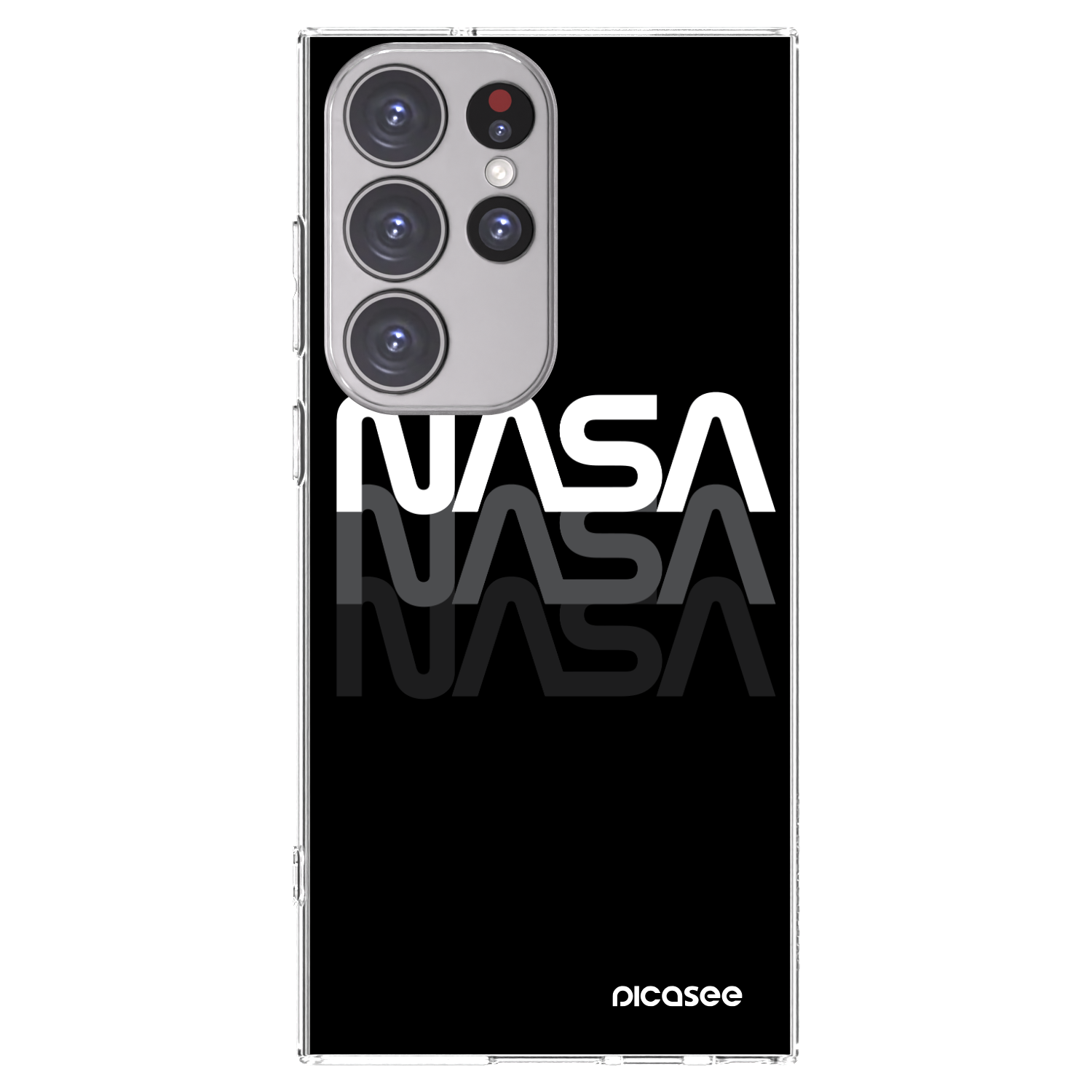 Picasee silikonový průhledný obal pro Samsung Galaxy S23 Ultra 5G - NASA Triple