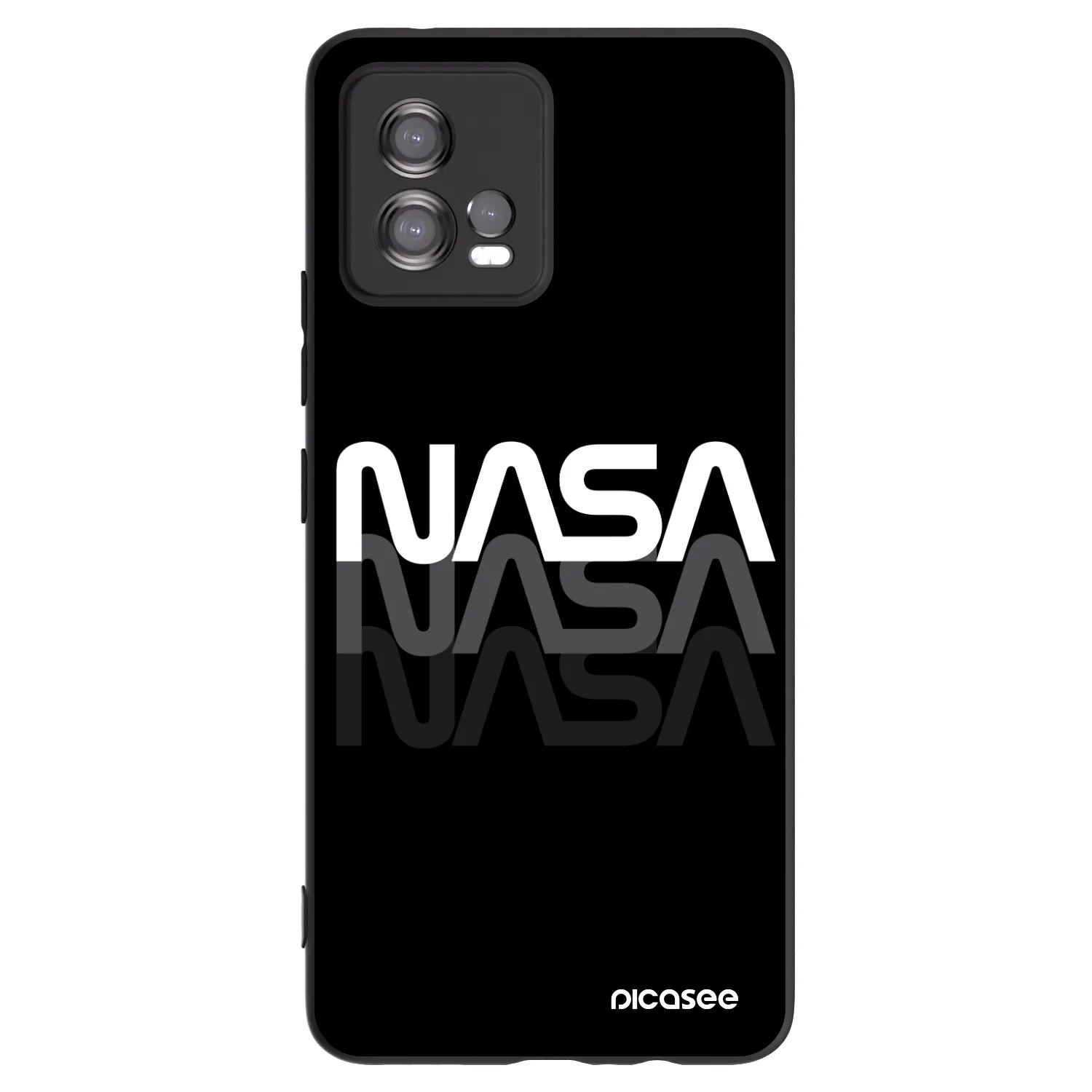 Picasee silikonový černý obal pro Motorola Moto G72 - NASA Triple