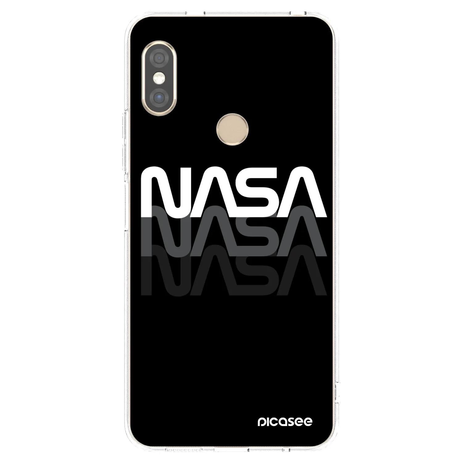 Picasee silikonový průhledný obal pro Xiaomi Redmi Note 5 Global - NASA Triple