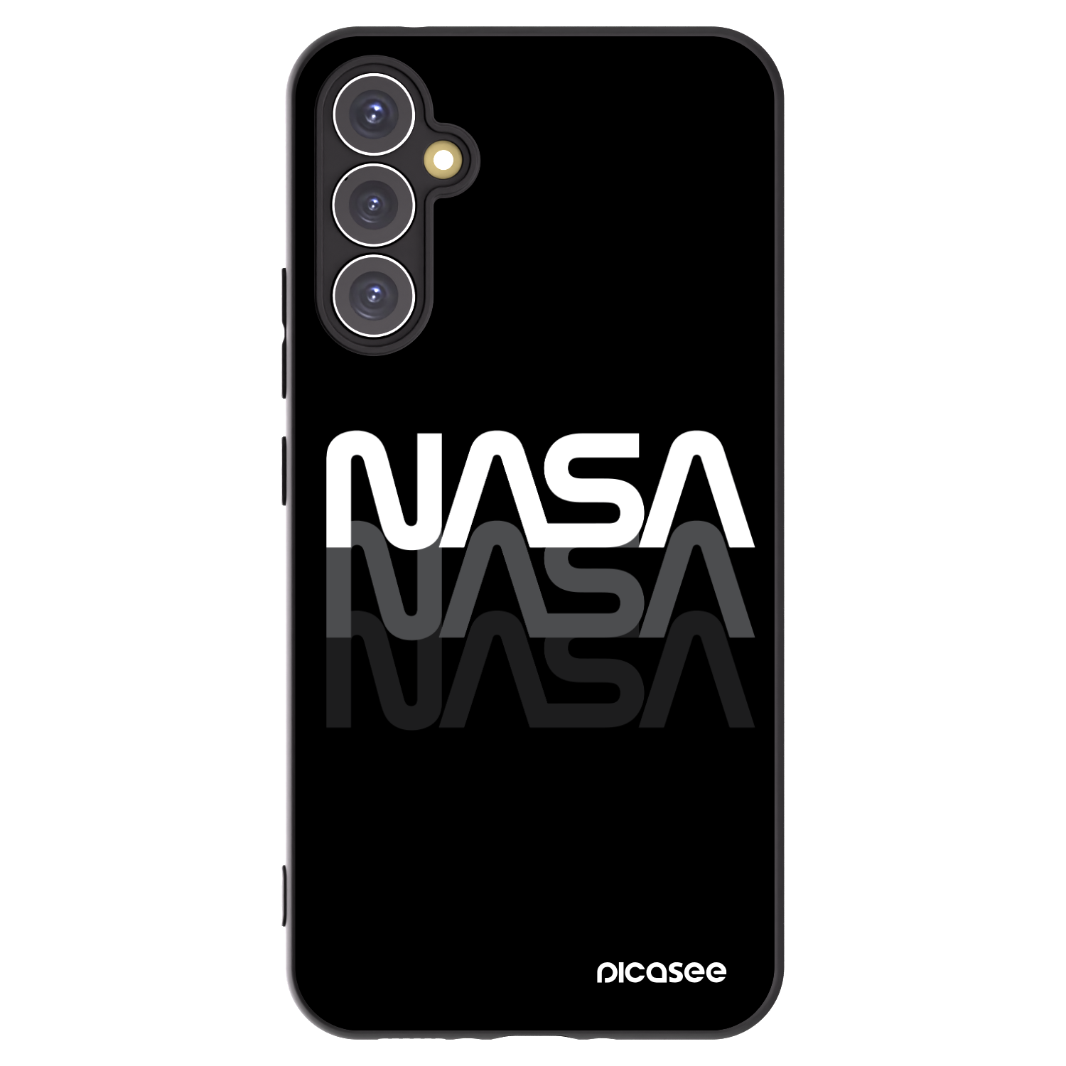 Picasee silikonový černý obal pro Samsung Galaxy A34 5G A346B - NASA Triple