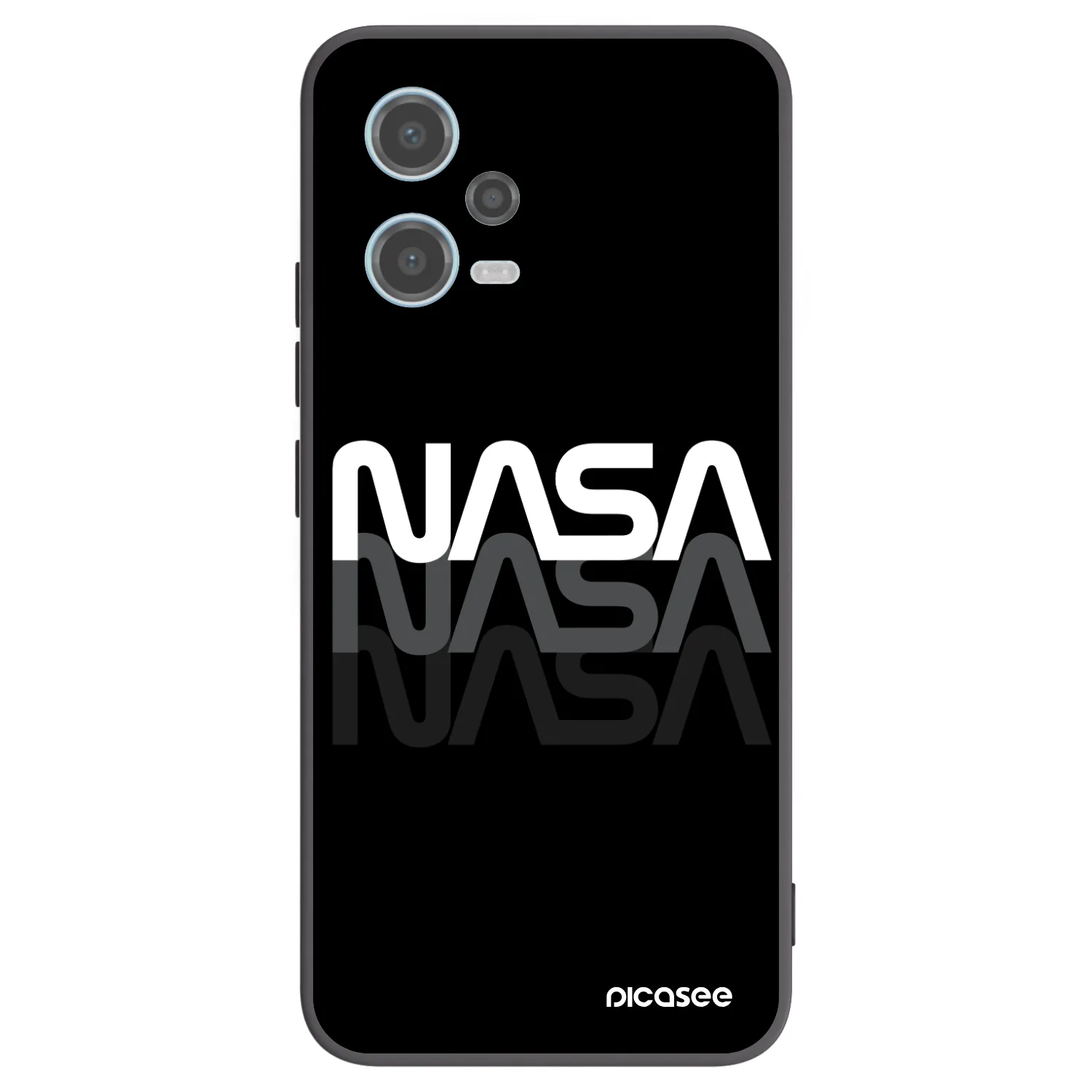 Picasee silikonový černý obal pro Xiaomi Redmi Note 12 5G - NASA Triple
