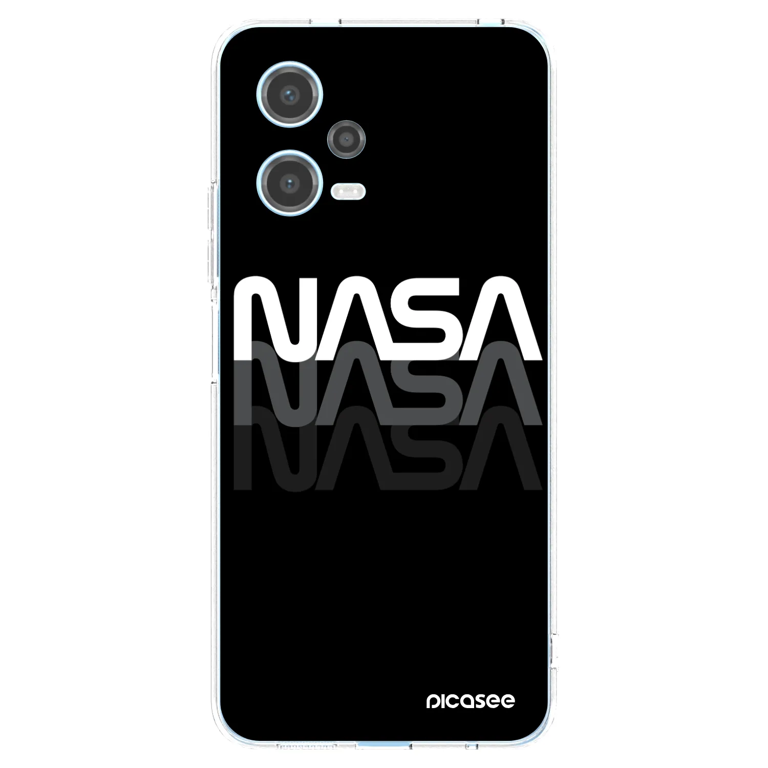 Picasee silikonový průhledný obal pro Xiaomi Redmi Note 12 5G - NASA Triple