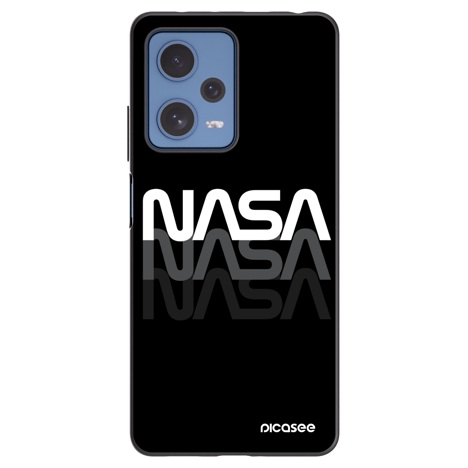 Picasee silikonový černý obal pro Xiaomi Redmi Note 12 Pro 5G - NASA Triple