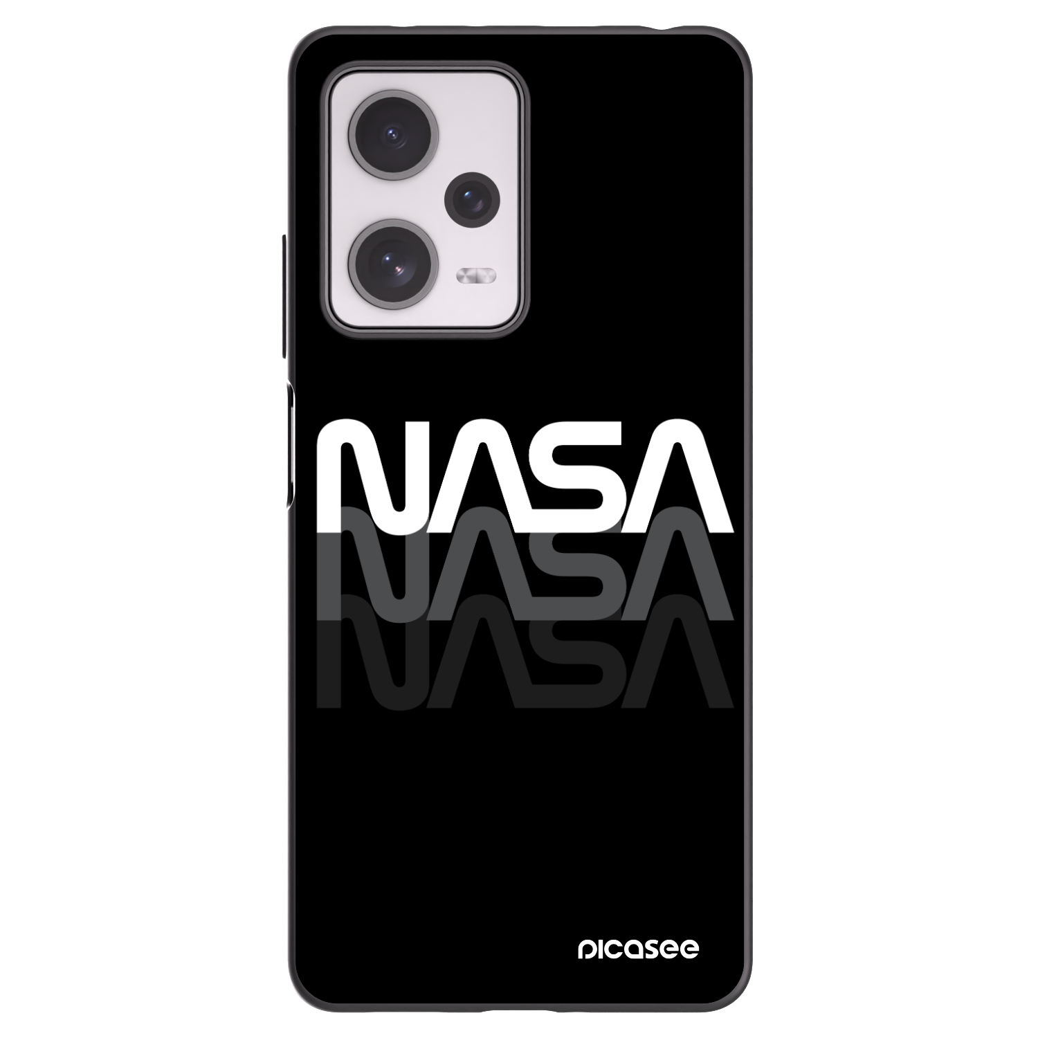 Picasee silikonový černý obal pro Xiaomi Redmi Note 12 Pro+ 5G - NASA Triple