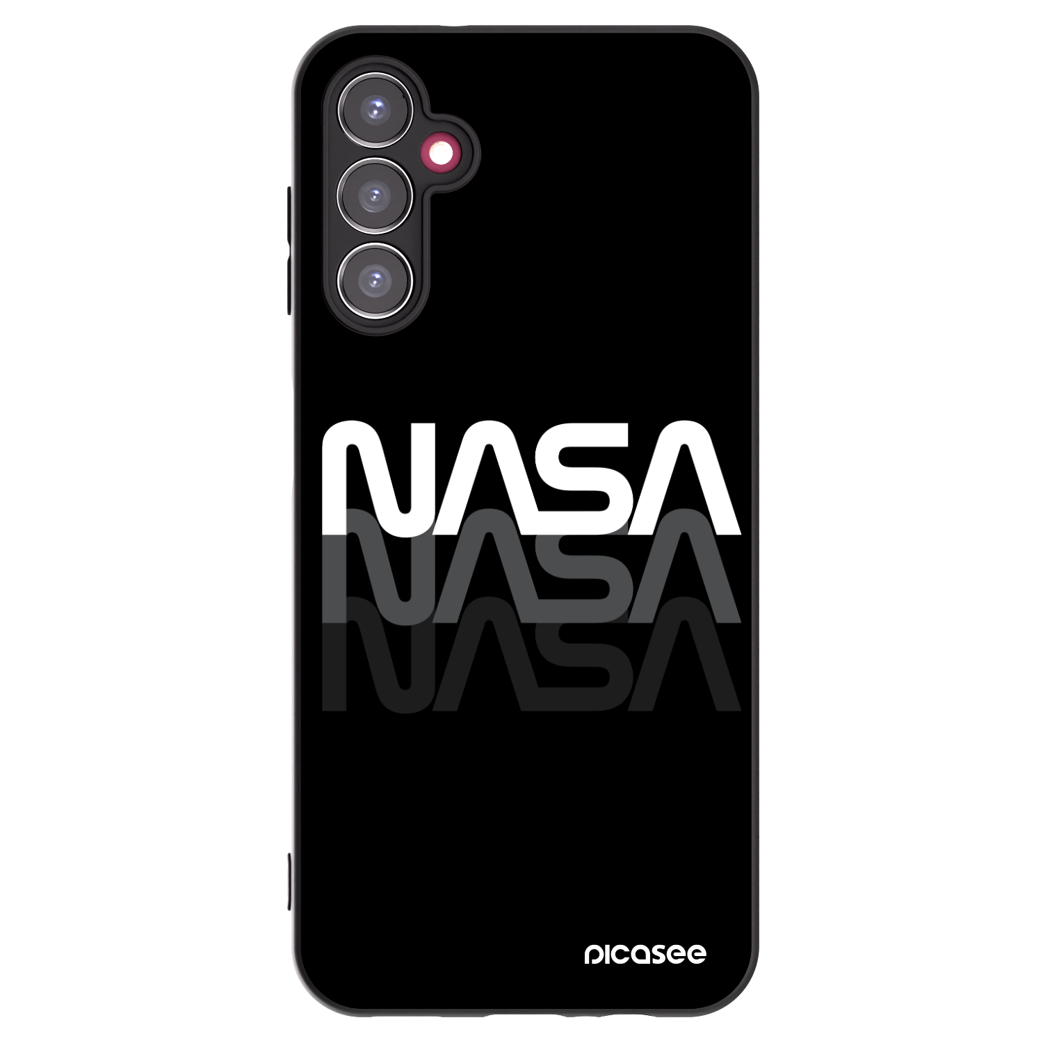 Picasee silikonový černý obal pro Samsung Galaxy A14 5G A146P - NASA Triple
