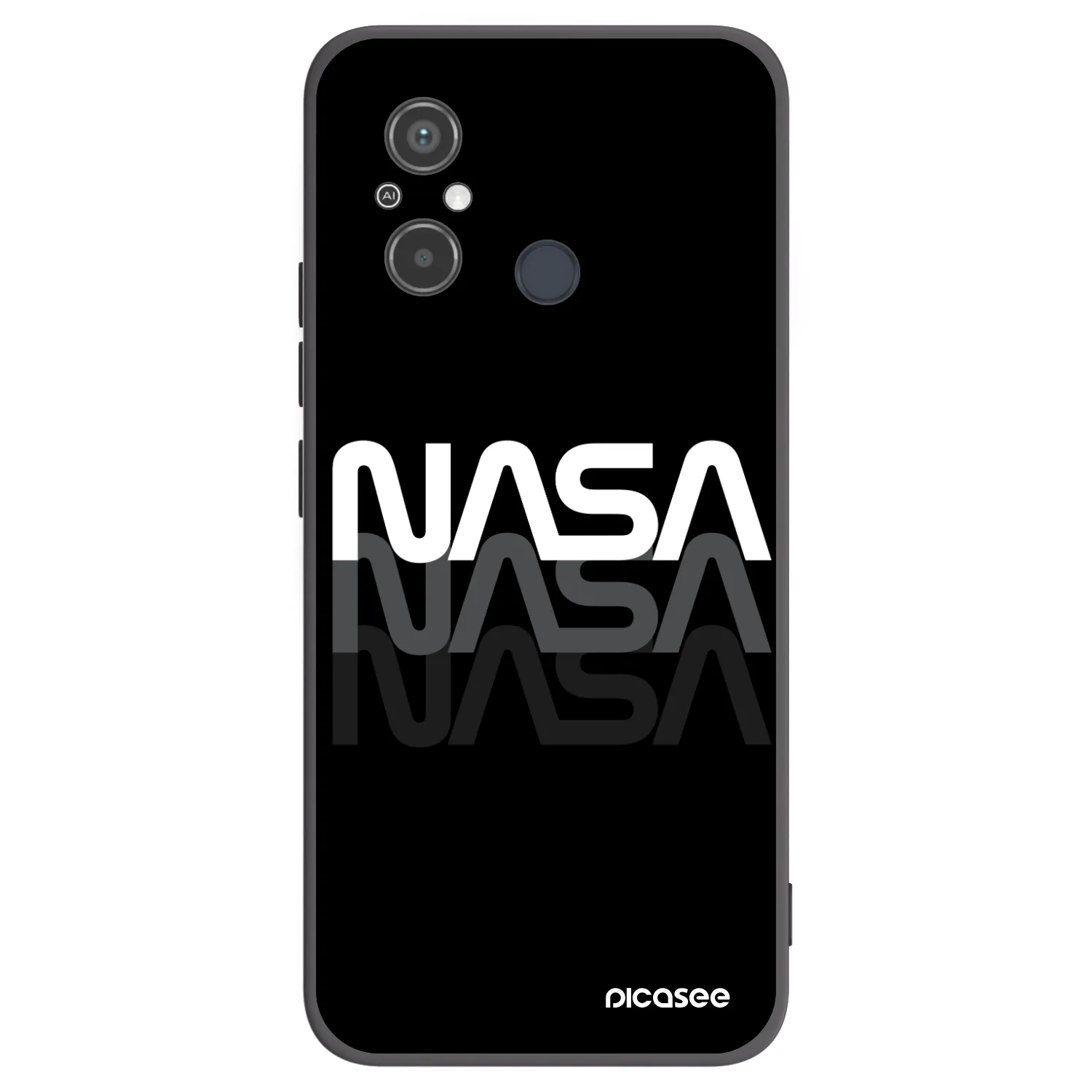 Picasee silikonový černý obal pro Xiaomi Redmi 12C - NASA Triple