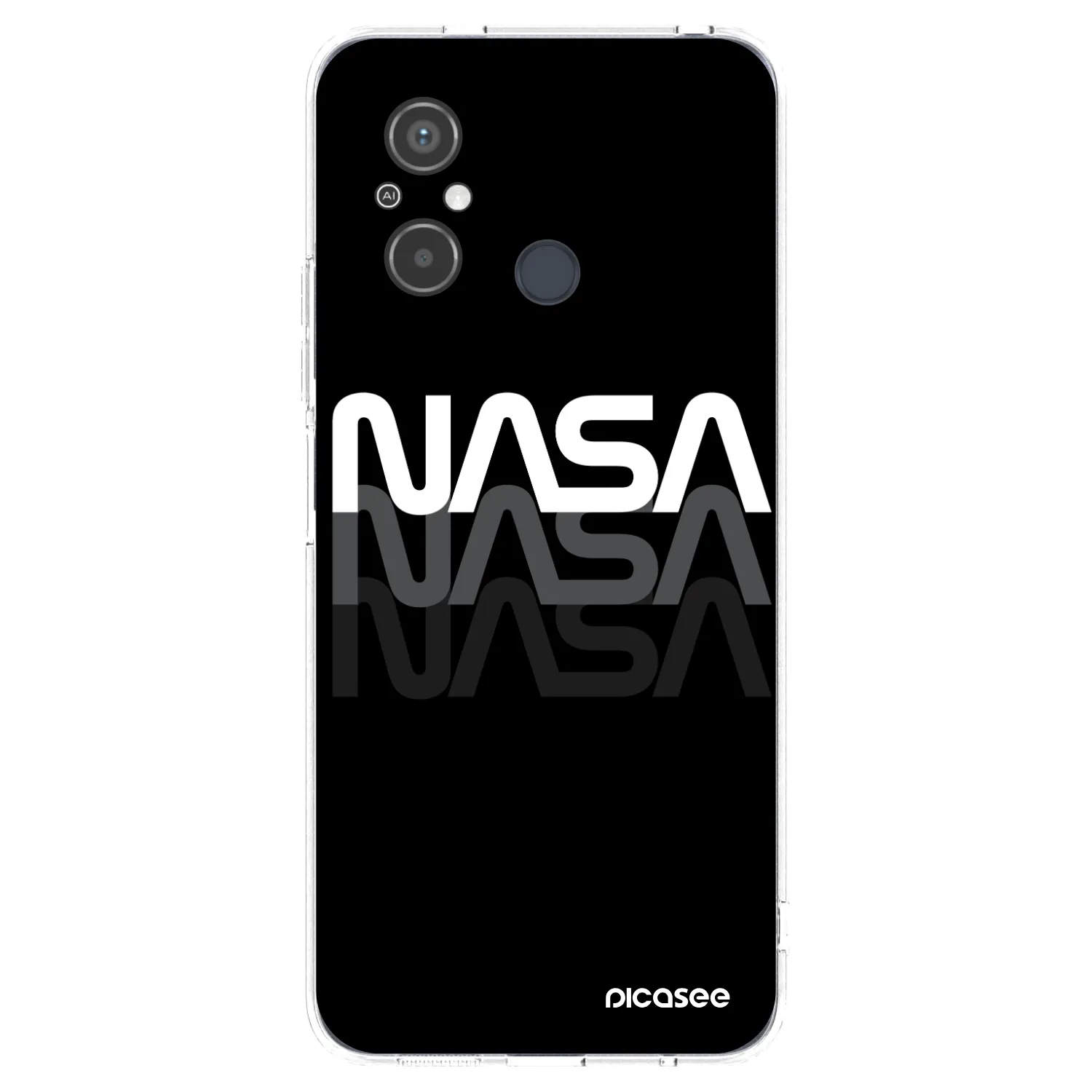 Picasee silikonový průhledný obal pro Xiaomi Redmi 12C - NASA Triple
