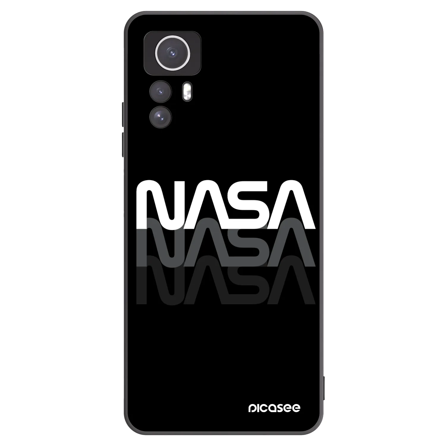 Picasee silikonový černý obal pro Xiaomi Redmi Note 12S - NASA Triple