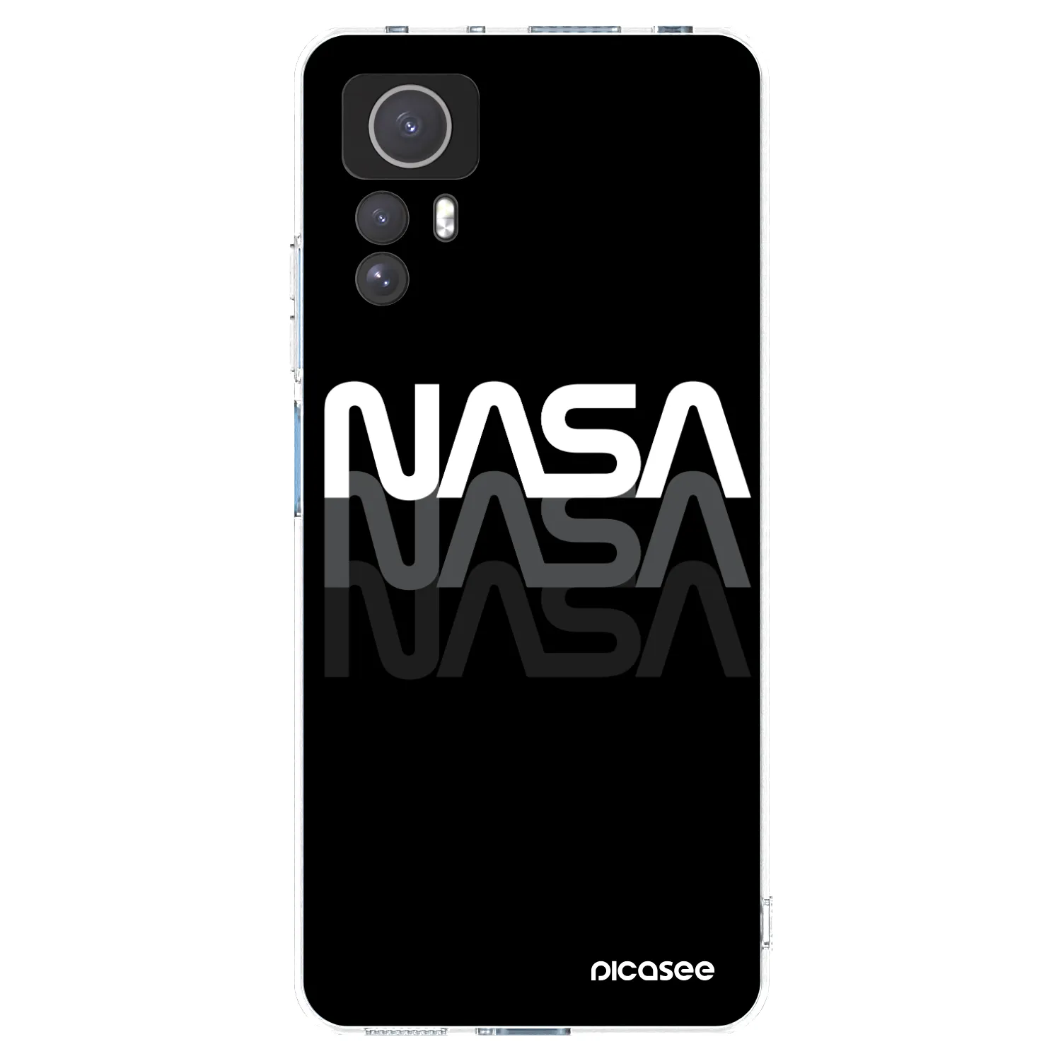 Picasee silikonový průhledný obal pro Xiaomi Redmi Note 12S - NASA Triple
