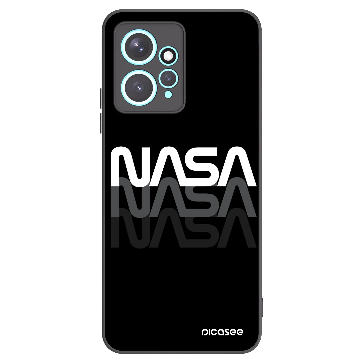 Picasee silikonový černý obal pro Xiaomi Redmi Note 12 4G - NASA Triple