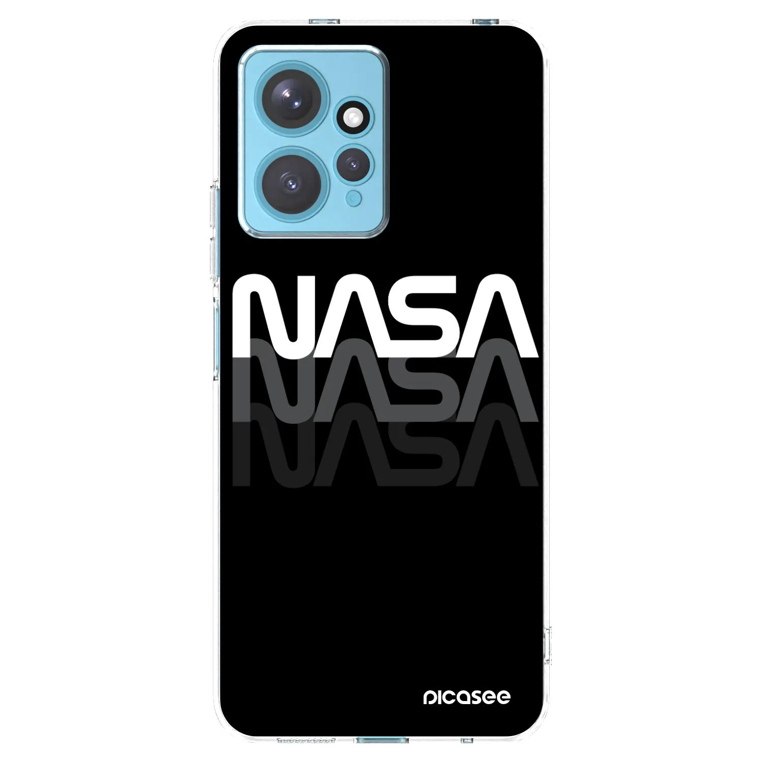 Picasee silikonový průhledný obal pro Xiaomi Redmi Note 12 4G - NASA Triple