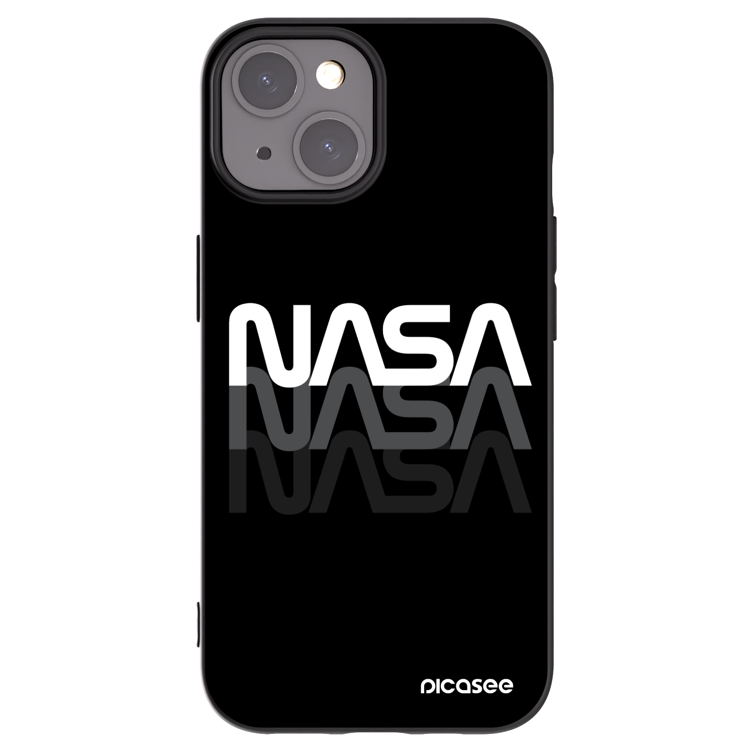 Picasee silikonový černý obal pro Apple iPhone 15 - NASA Triple