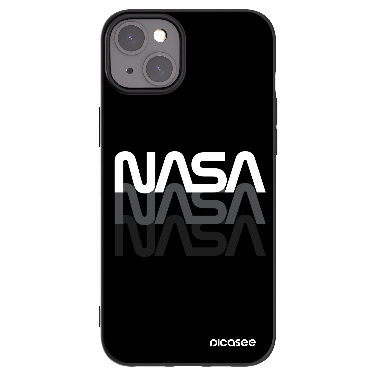Picasee silikonový černý obal pro Apple iPhone 15 Plus - NASA Triple