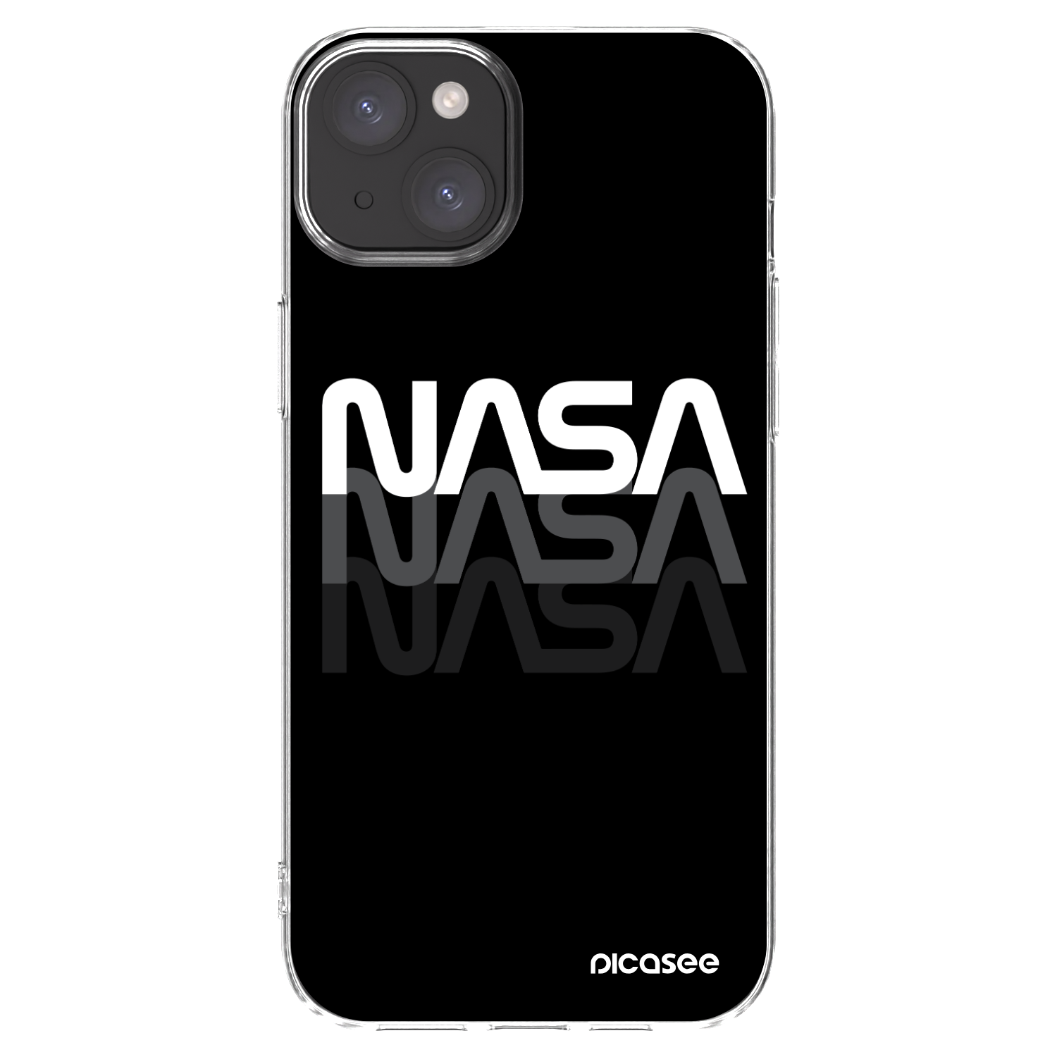 Picasee silikonový průhledný obal pro Apple iPhone 15 Plus - NASA Triple