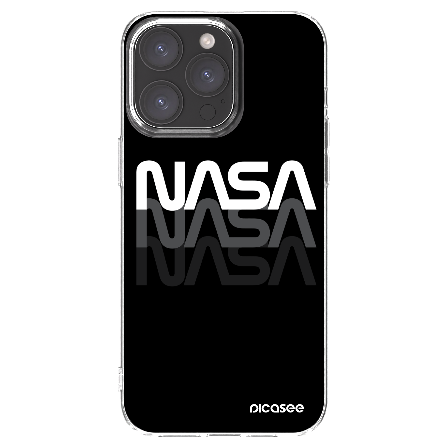 Picasee silikonový průhledný obal pro Apple iPhone 15 Pro Max - NASA Triple