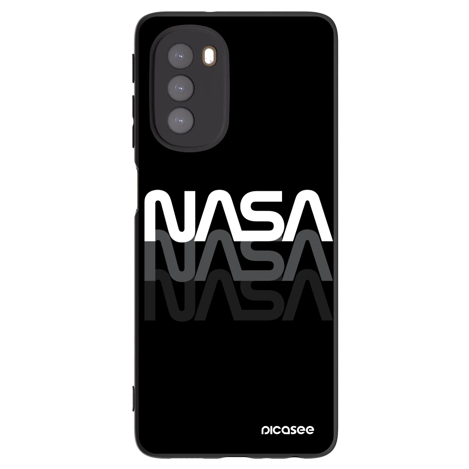 Picasee silikonový černý obal pro Motorola Moto G51 - NASA Triple