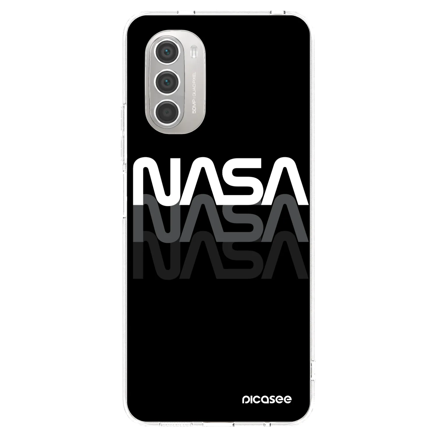 Picasee silikonový průhledný obal pro Motorola Moto G51 - NASA Triple