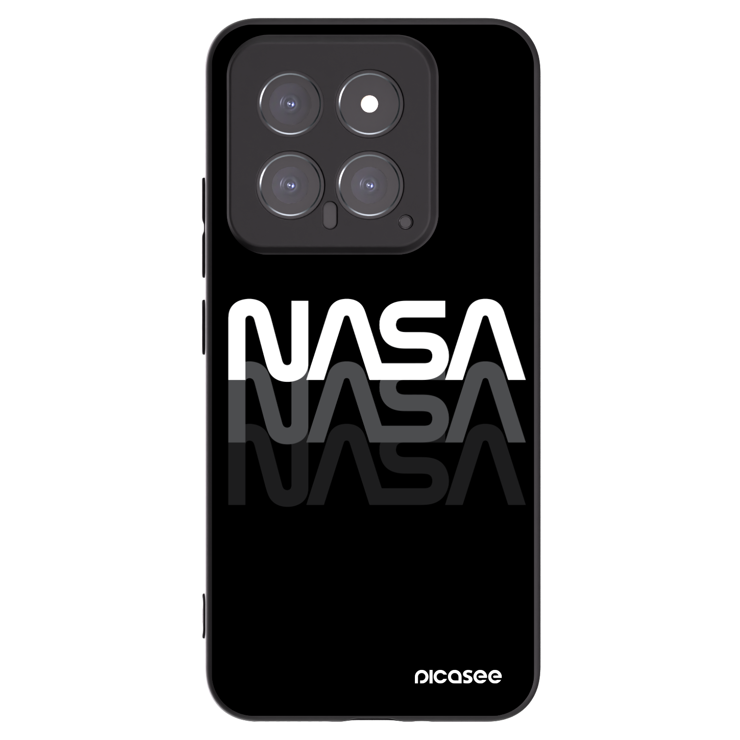 Picasee silikonový černý obal pro Xiaomi 14 - NASA Triple