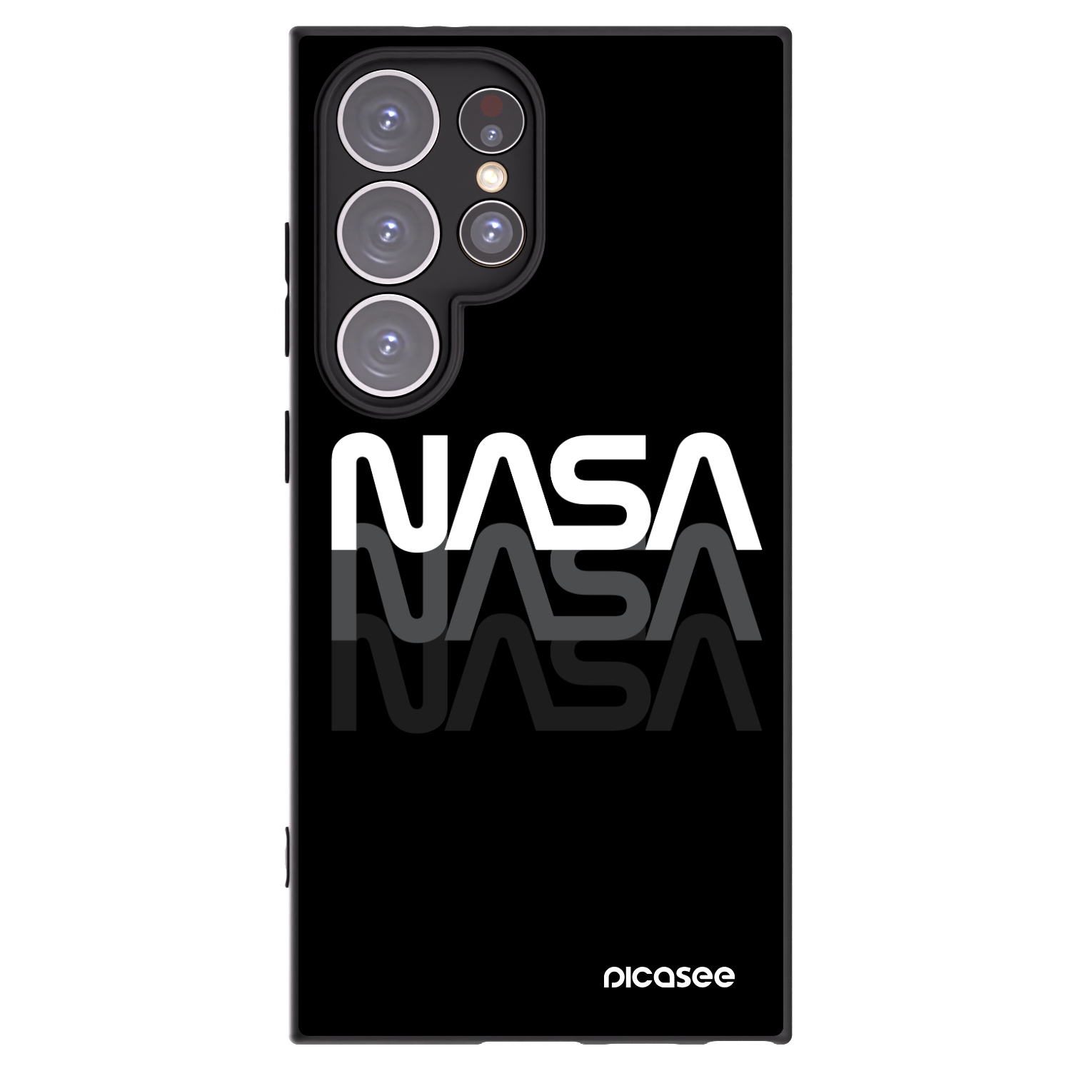 Picasee silikonový černý obal pro Samsung Galaxy S24 Ultra S928B 5G - NASA Triple