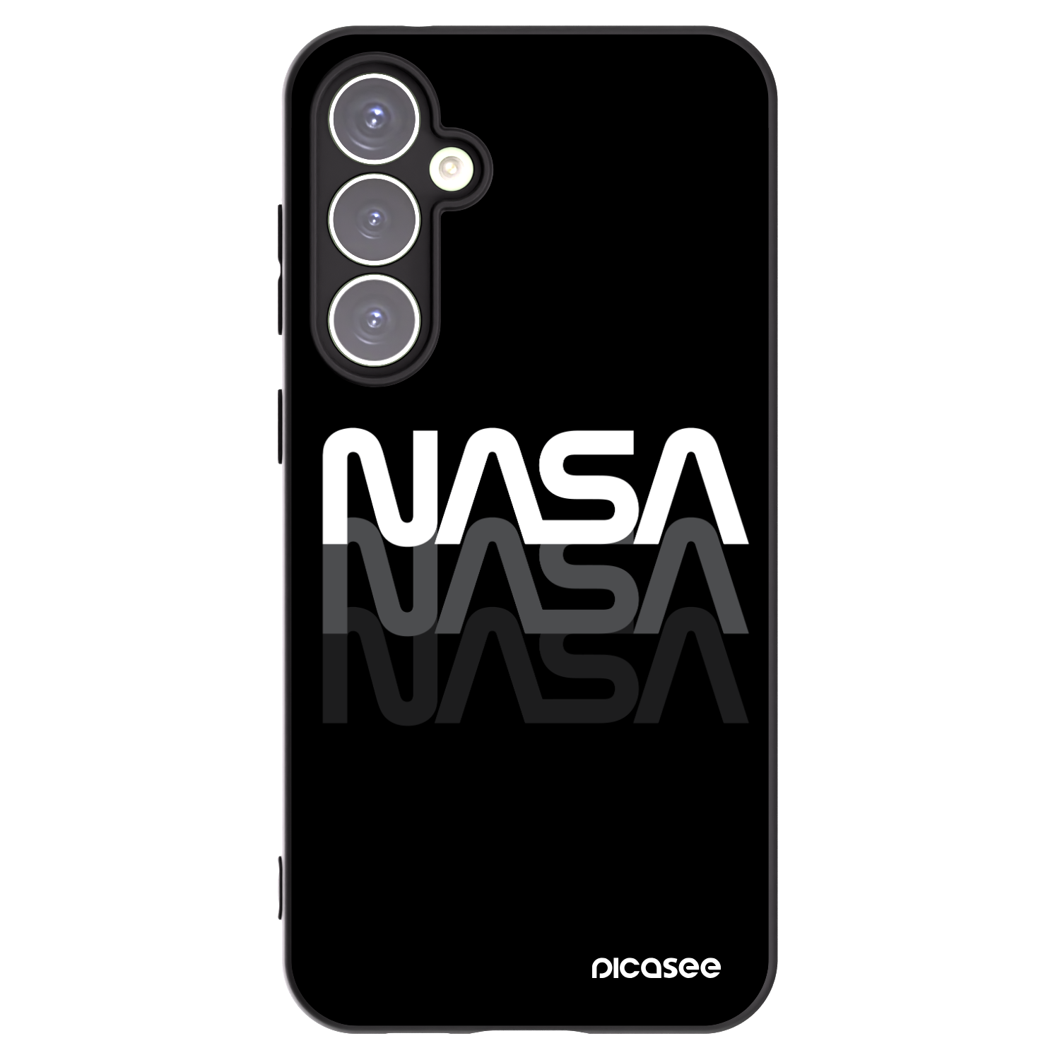 Picasee silikonový černý obal pro Samsung Galaxy S23 FE S711B - NASA Triple