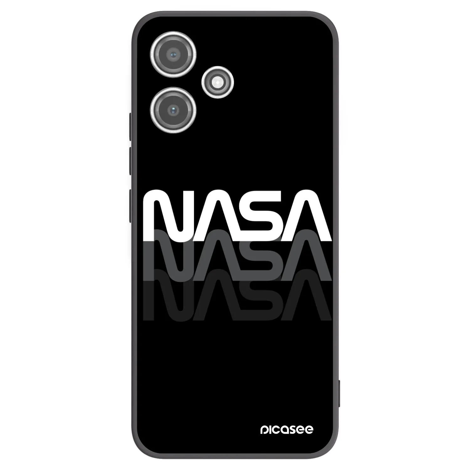 Picasee silikonový černý obal pro Xiaomi Redmi 12 5G - NASA Triple