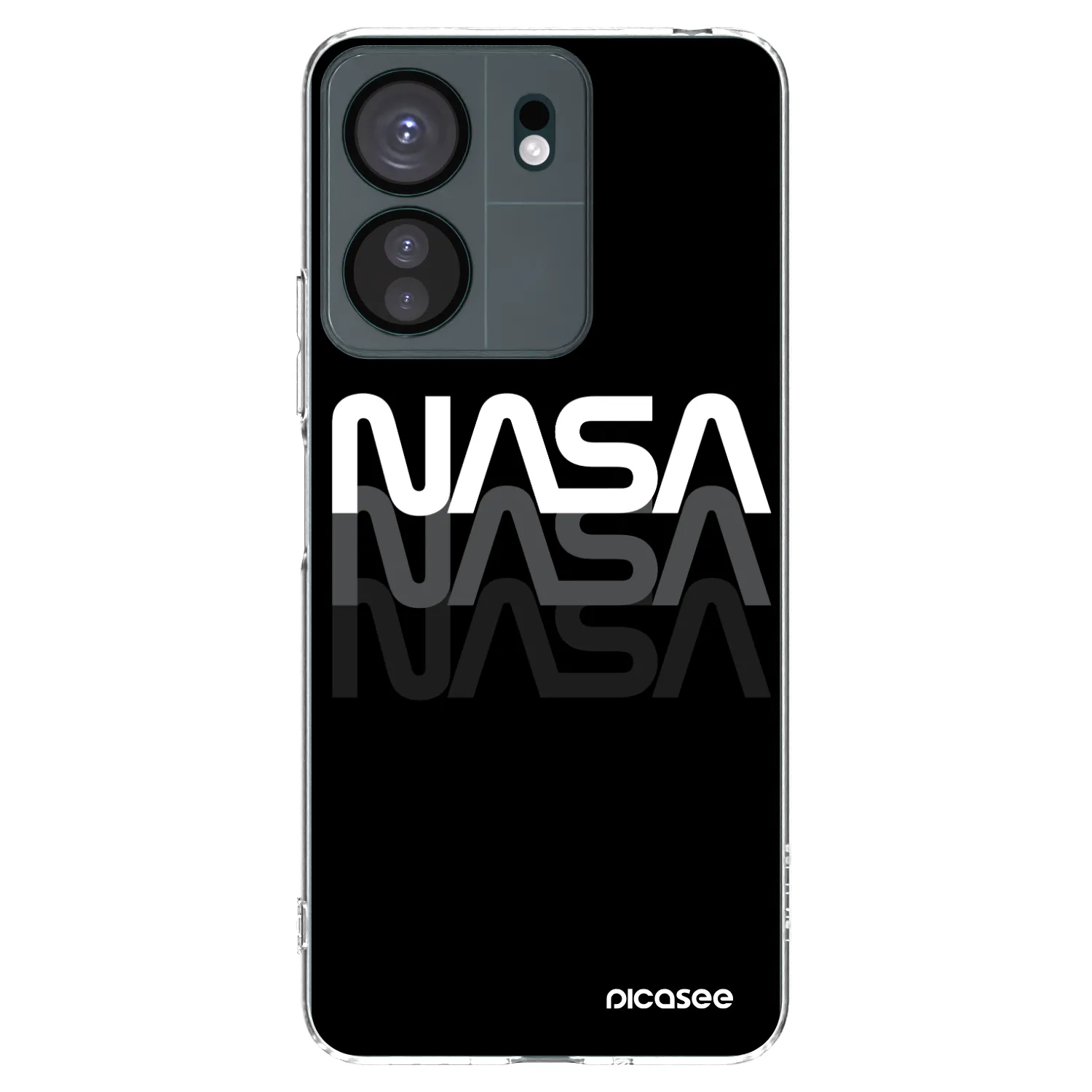 Picasee silikonový průhledný obal pro Xiaomi Redmi 13C 4G - NASA Triple