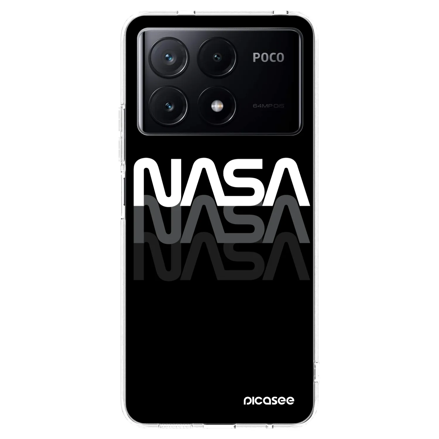 Picasee silikonový průhledný obal pro Xiaomi Poco X6 Pro - NASA Triple