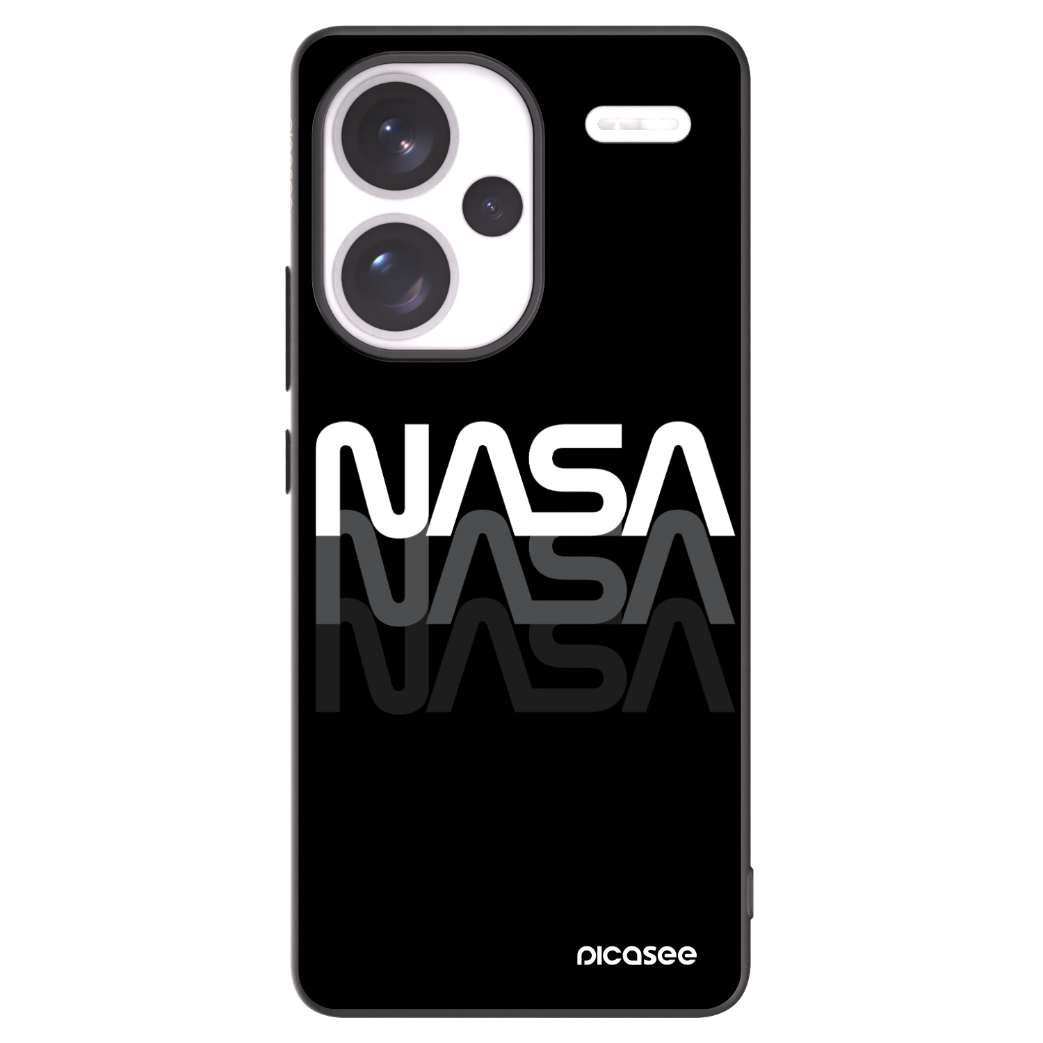 Picasee silikonový černý obal pro Xiaomi Redmi Note 13 Pro+ 5G - NASA Triple