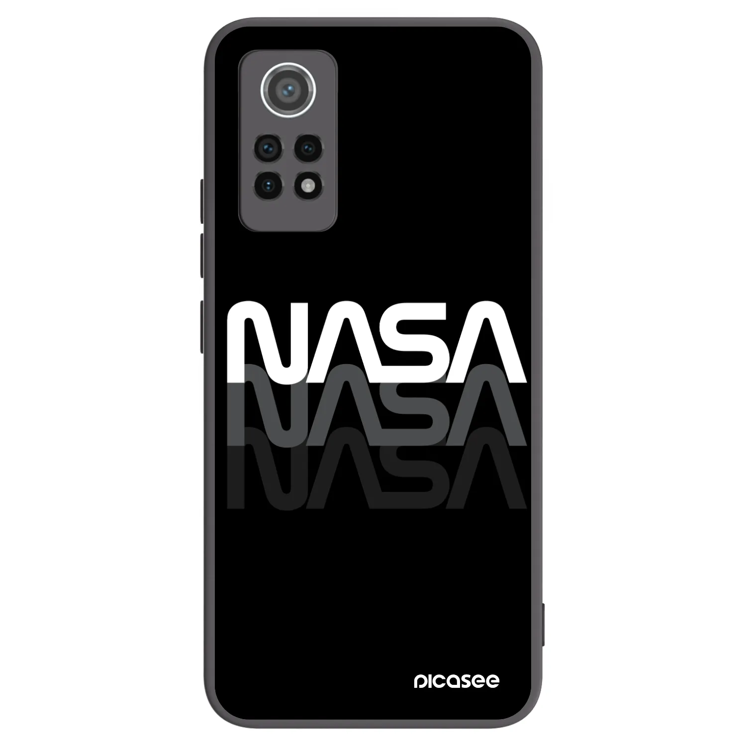 Picasee silikonový černý obal pro Xiaomi Redmi Note 12 Pro 4G - NASA Triple