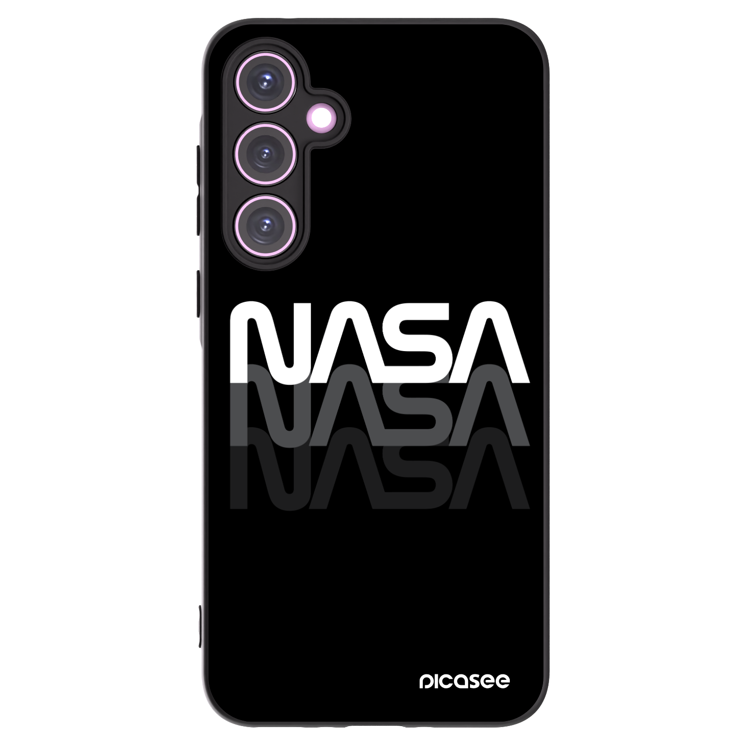 Picasee silikonový černý obal pro Samsung Galaxy A35 5G A356B - NASA Triple