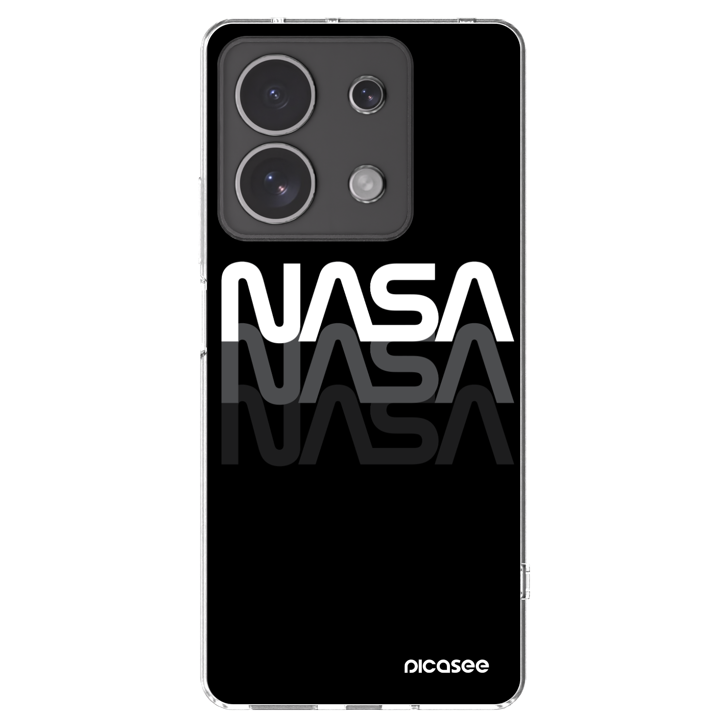 Picasee silikonový průhledný obal pro Xiaomi Redmi Note 13 4G - NASA Triple