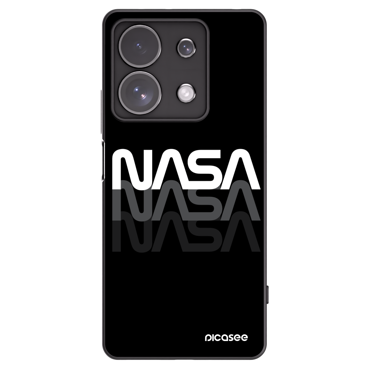 Picasee silikonový černý obal pro Xiaomi Redmi Note 13 Pro 4G - NASA Triple