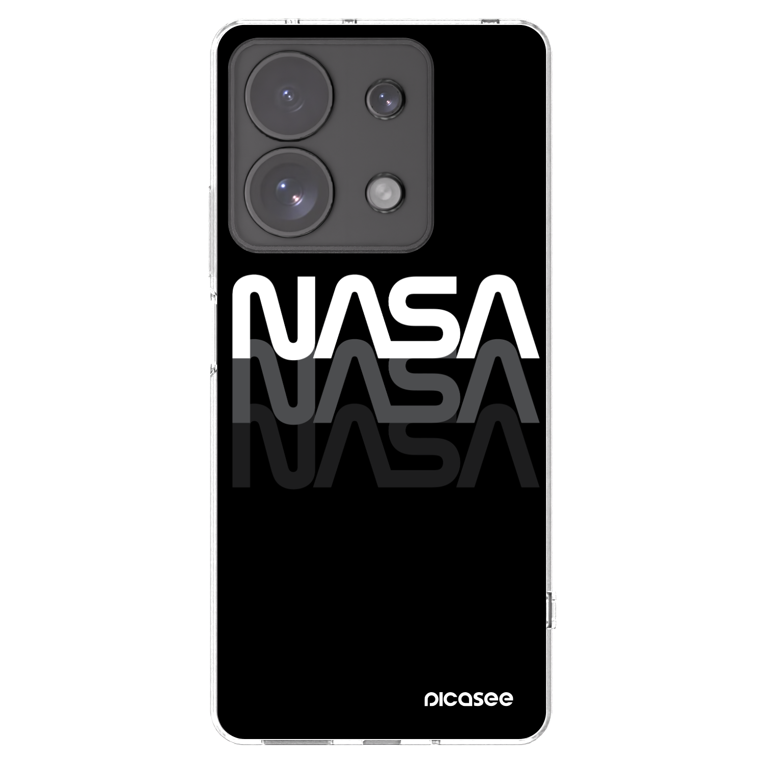 Picasee silikonový průhledný obal pro Xiaomi Redmi Note 13 Pro 4G - NASA Triple