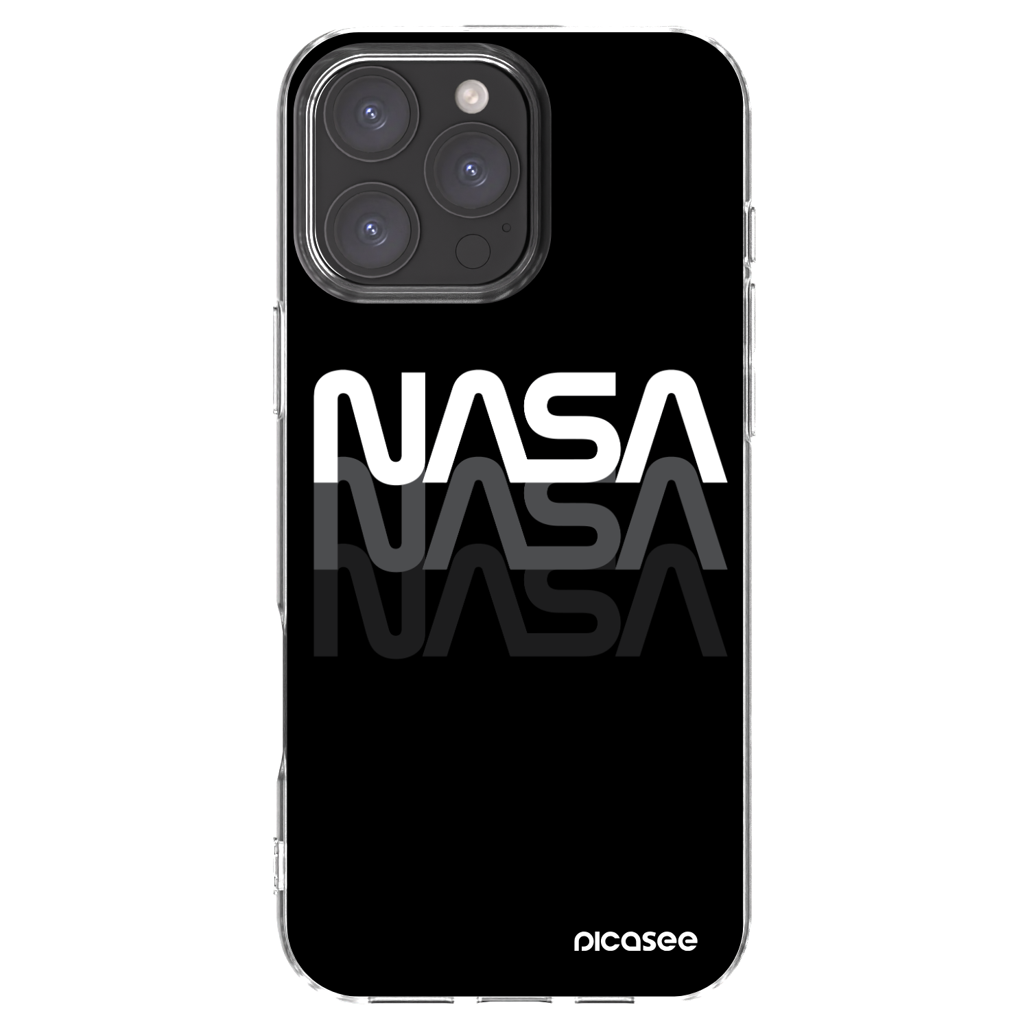 Picasee silikonový průhledný obal pro Apple iPhone 16 Pro Max - NASA Triple
