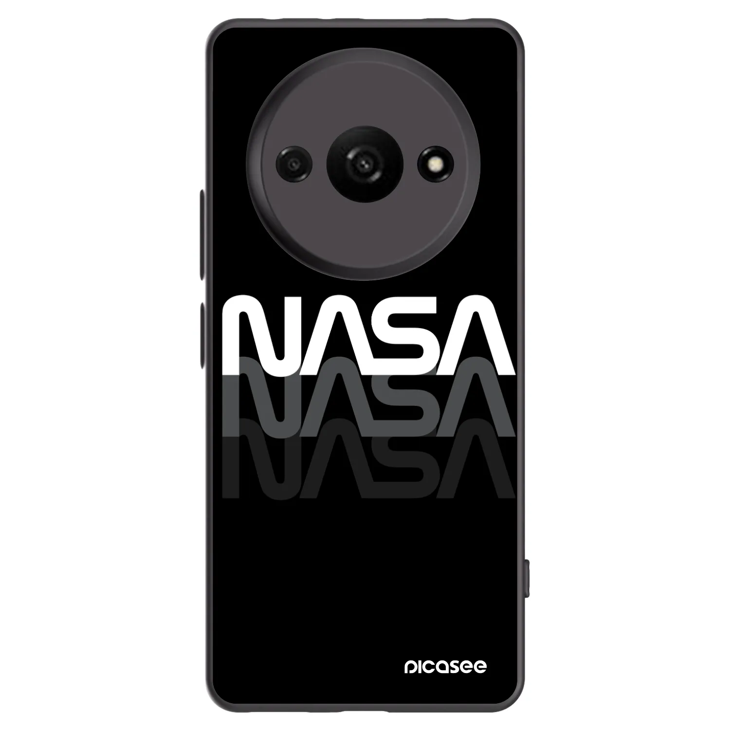 Picasee silikonový černý obal pro Xiaomi Redmi A3 - NASA Triple