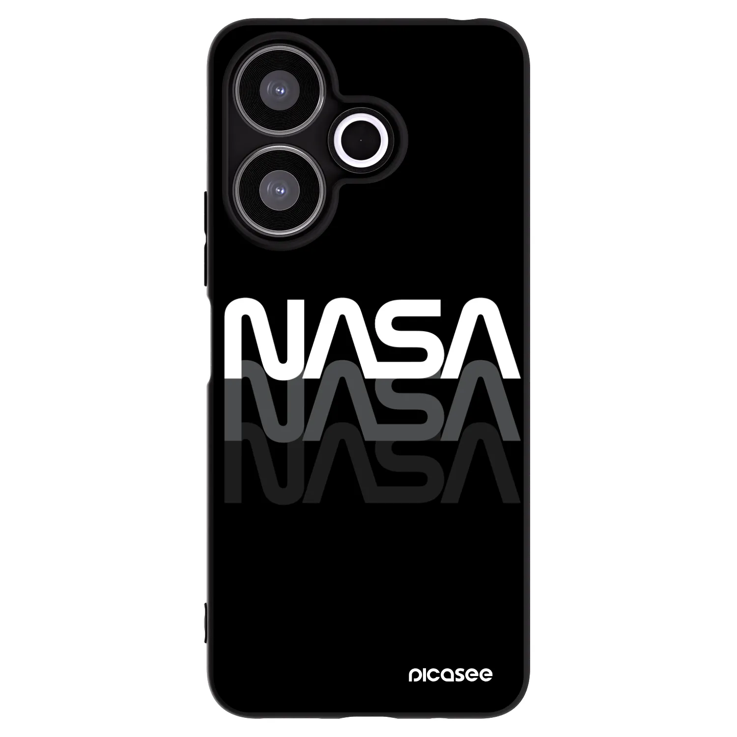 Picasee silikonový černý obal pro Xiaomi Redmi 13 4G - NASA Triple