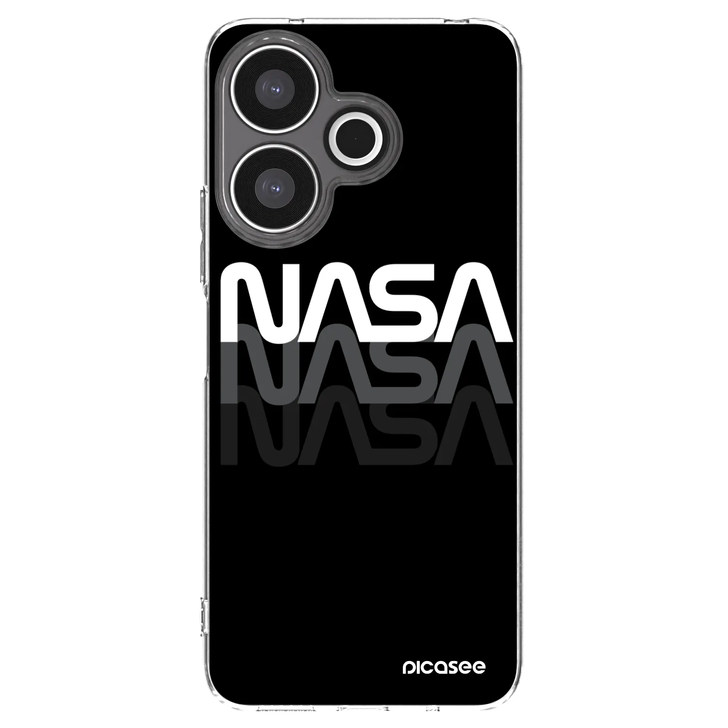 Picasee silikonový průhledný obal pro Xiaomi Redmi 13 4G - NASA Triple