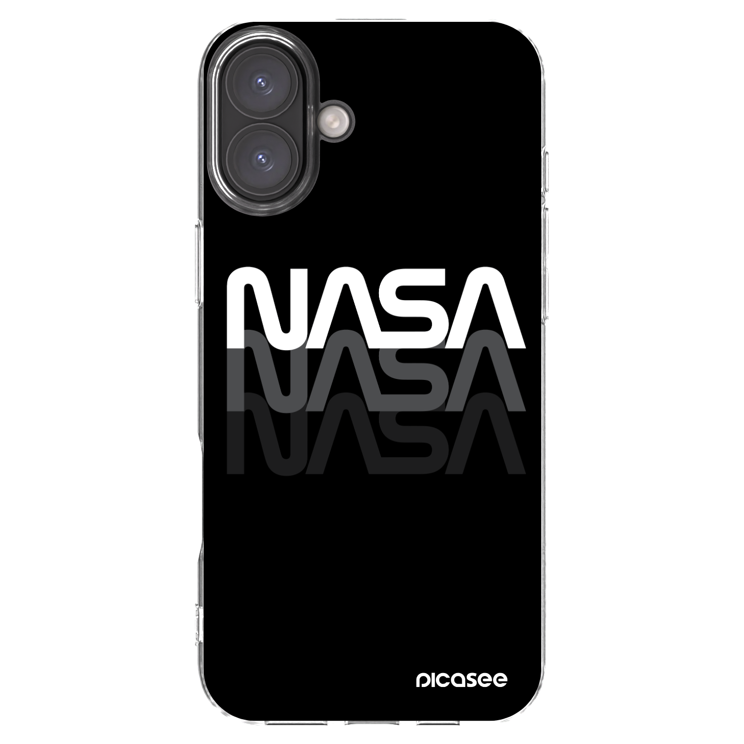 Picasee silikonový průhledný obal pro Apple iPhone 16 Plus - NASA Triple