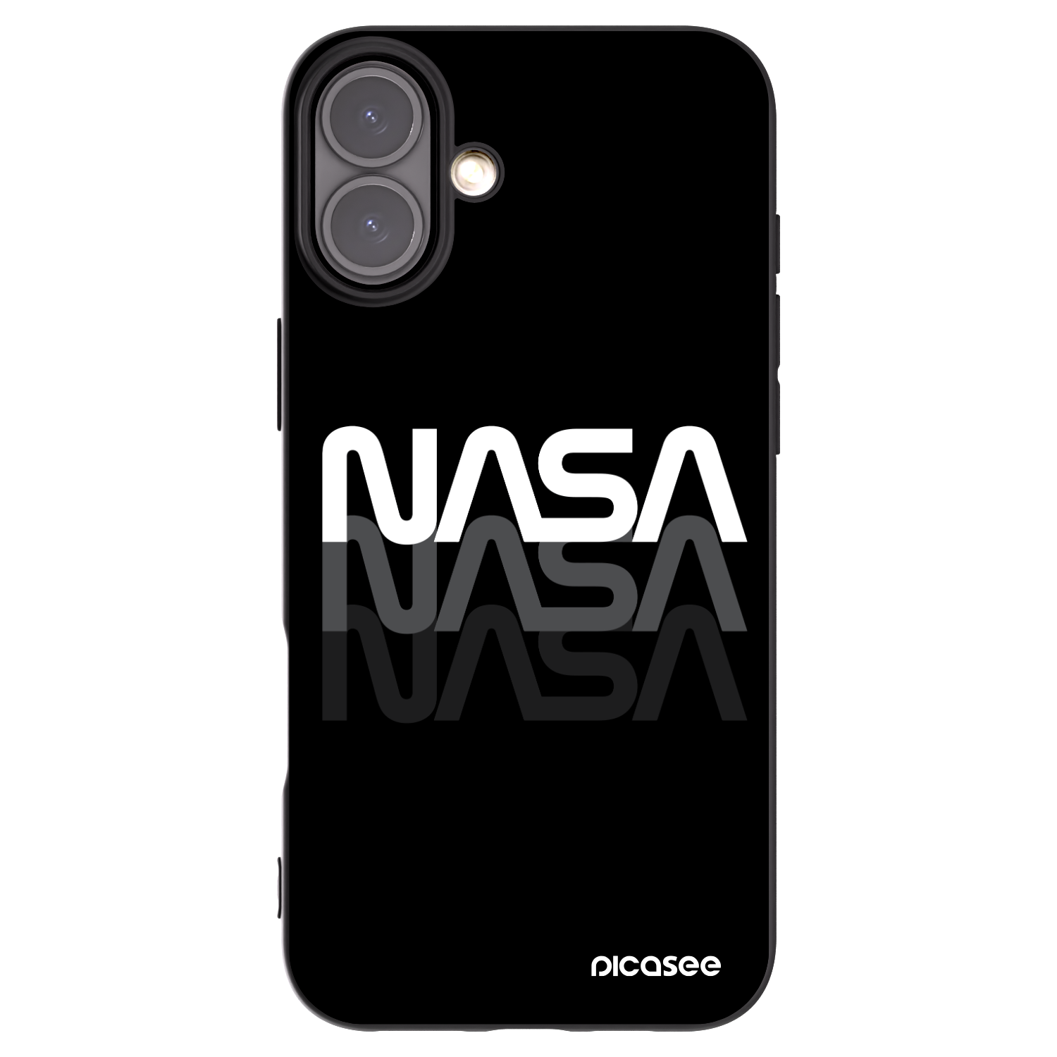 Picasee silikonový černý obal pro Apple iPhone 16 Plus - NASA Triple
