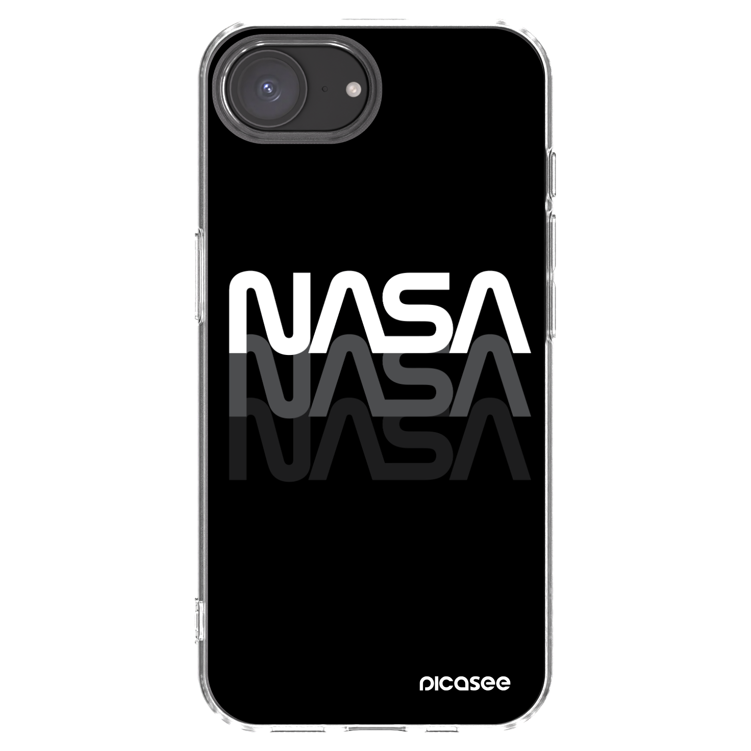 Picasee silikonový průhledný obal pro Apple iPhone 16e - NASA Triple