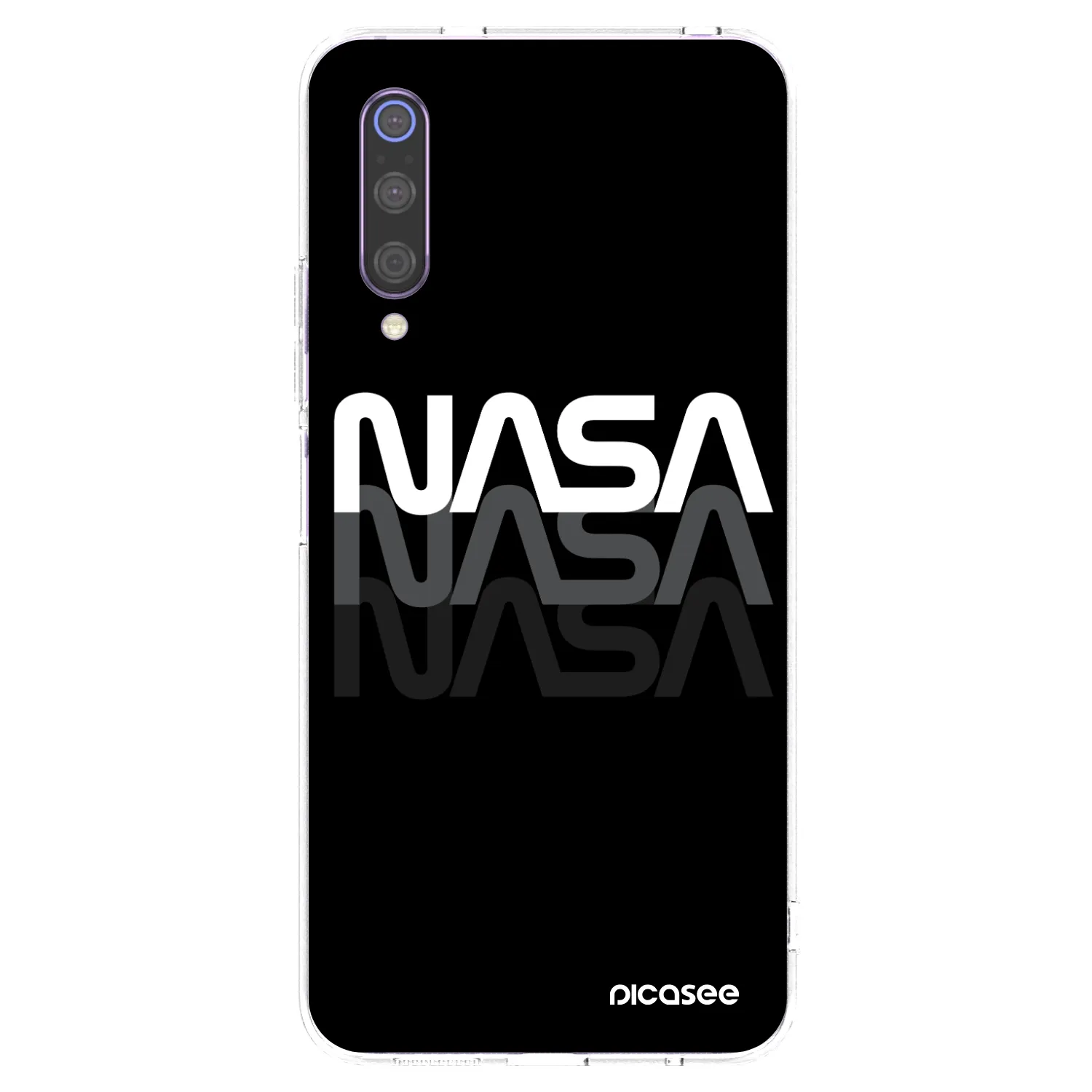 Picasee silikonový průhledný obal pro Xiaomi Mi 9 - NASA Triple
