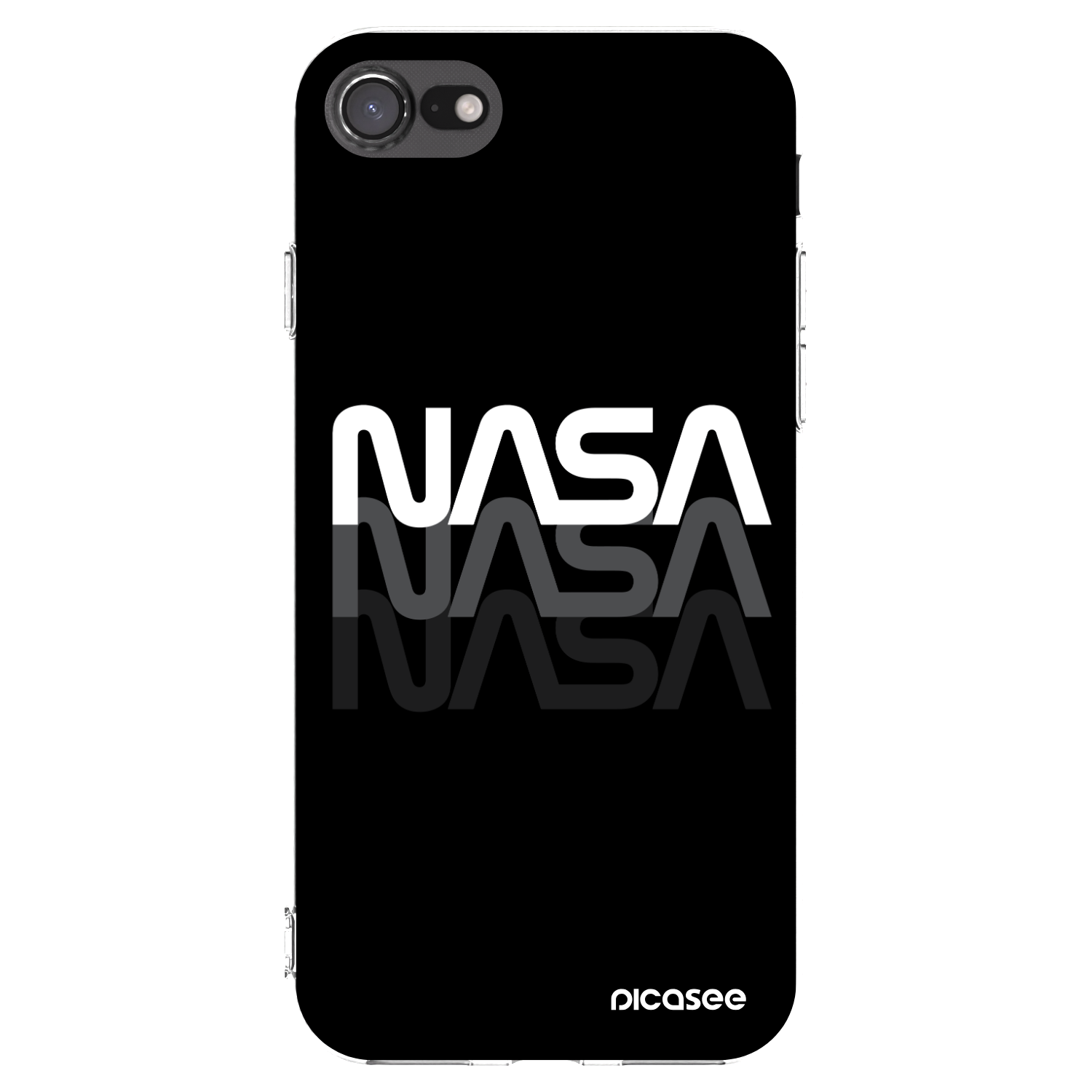 Picasee silikonový průhledný obal pro Apple iPhone 7 - NASA Triple