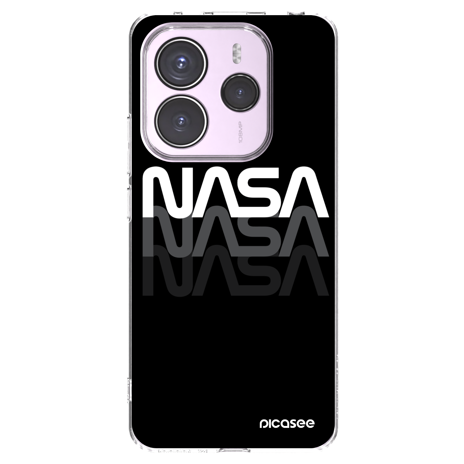Picasee silikonový průhledný obal pro Xiaomi Redmi Note 14 5G - NASA Triple