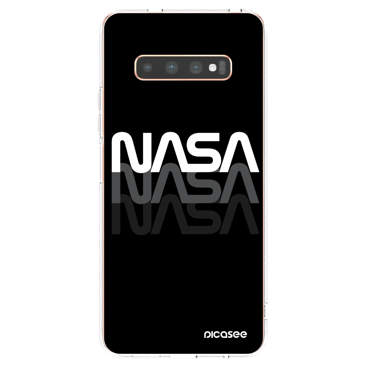 Picasee silikonový průhledný obal pro Samsung Galaxy S10 Plus G975 - NASA Triple