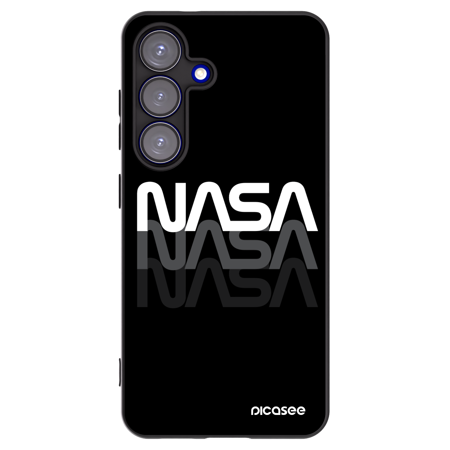 Picasee silikonový černý obal pro Samsung Galaxy S25 5G - NASA Triple